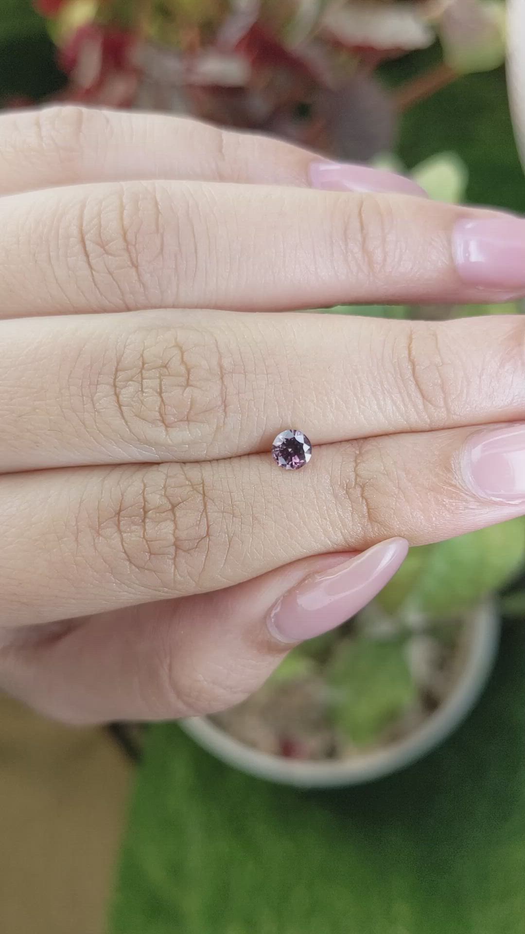 0.50 Ct. Pink Spinel from Ceylon (Sri Lanka) Size Video