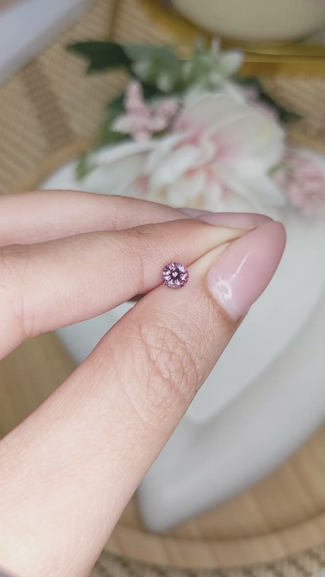 0.50 Ct. Pink Spinel from Ceylon (Sri Lanka) Size Video