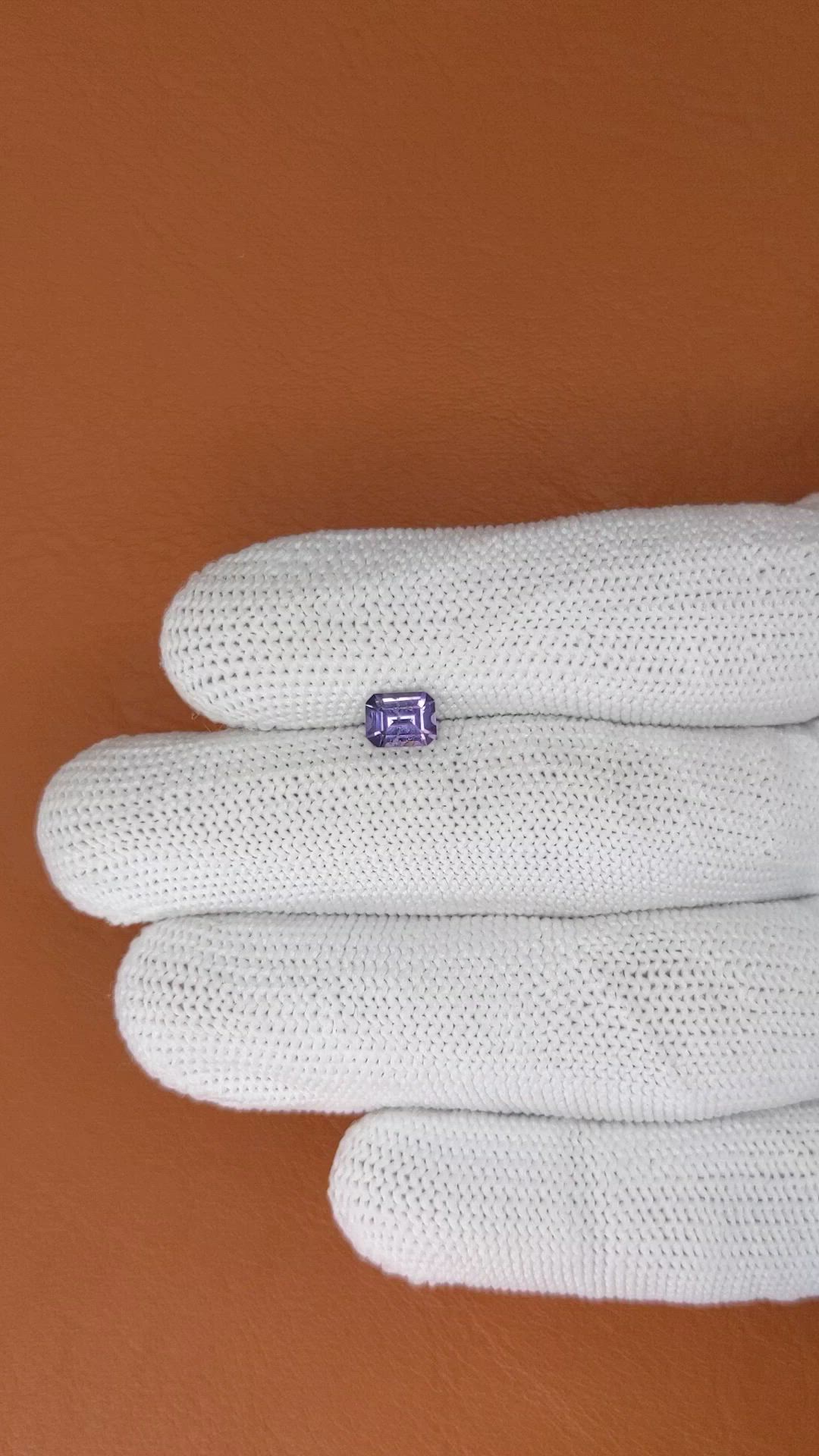0.49 Ct. Bluish Purple Spinel from Ceylon (Sri Lanka) Size Video