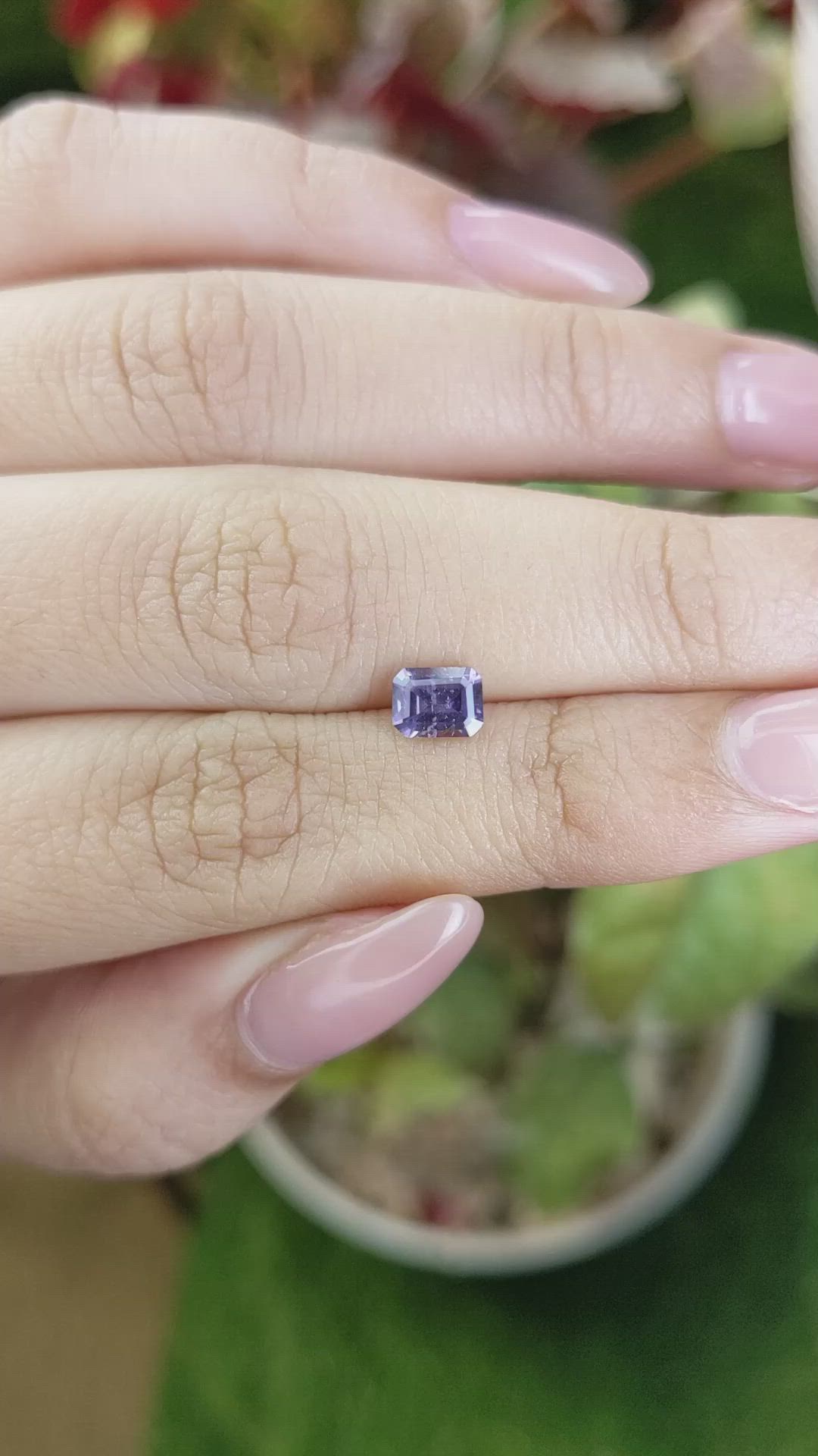 0.49 Ct. Bluish Purple Spinel from Ceylon (Sri Lanka) Size Video