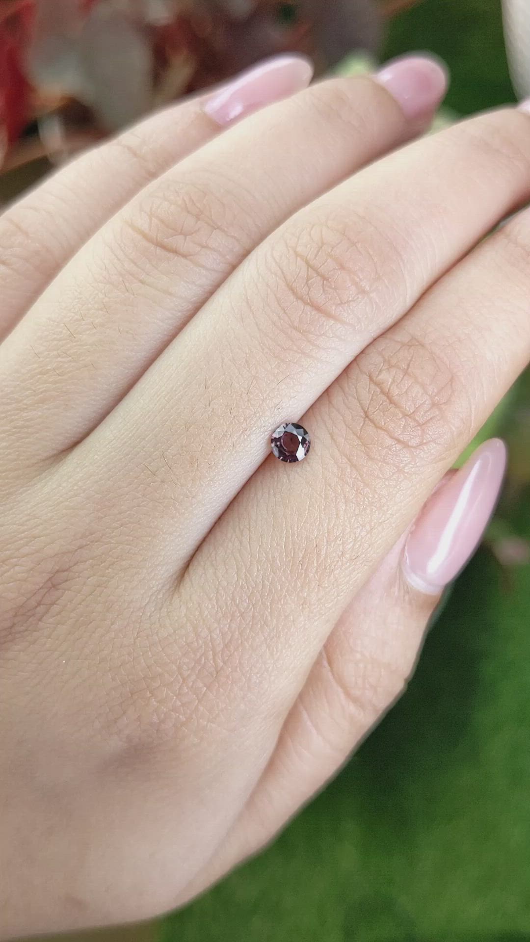 0.40 Ct. Purplish Pink Spinel from Ceylon (Sri Lanka) Size Video