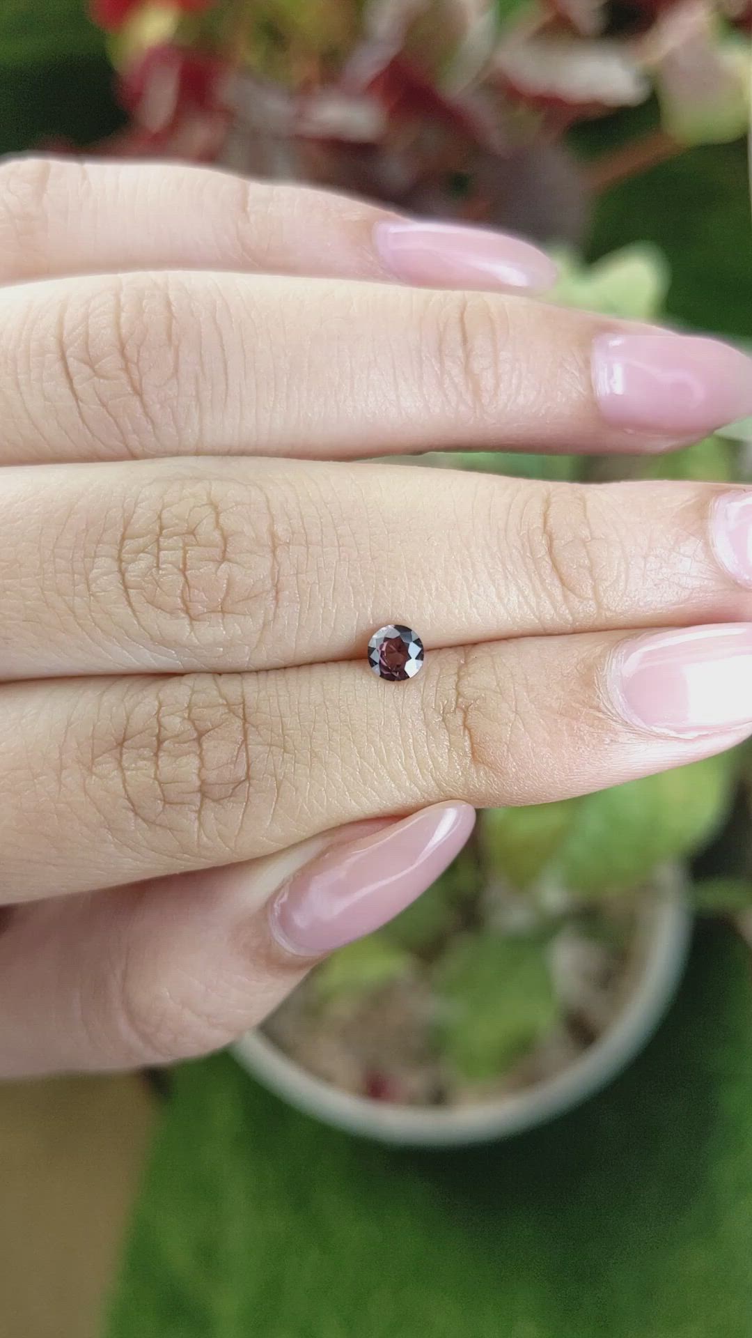 0.40 Ct. Purplish Pink Spinel from Ceylon (Sri Lanka) Size Video