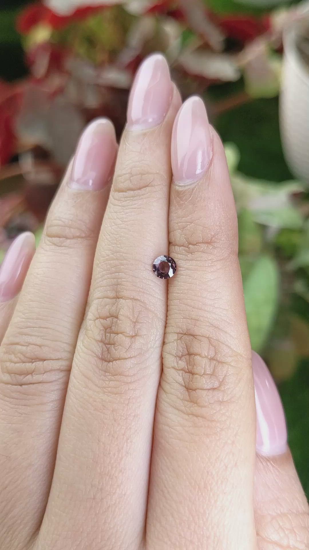 0.40 Ct. Purplish Pink Spinel from Ceylon (Sri Lanka) Size Video