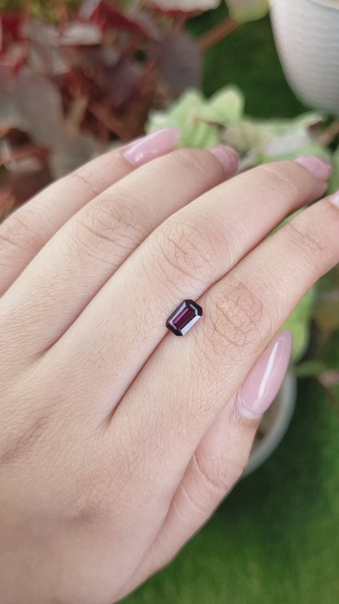 0.81 Ct. Pinkish Purple Spinel from Ceylon (Sri Lanka) Size Video