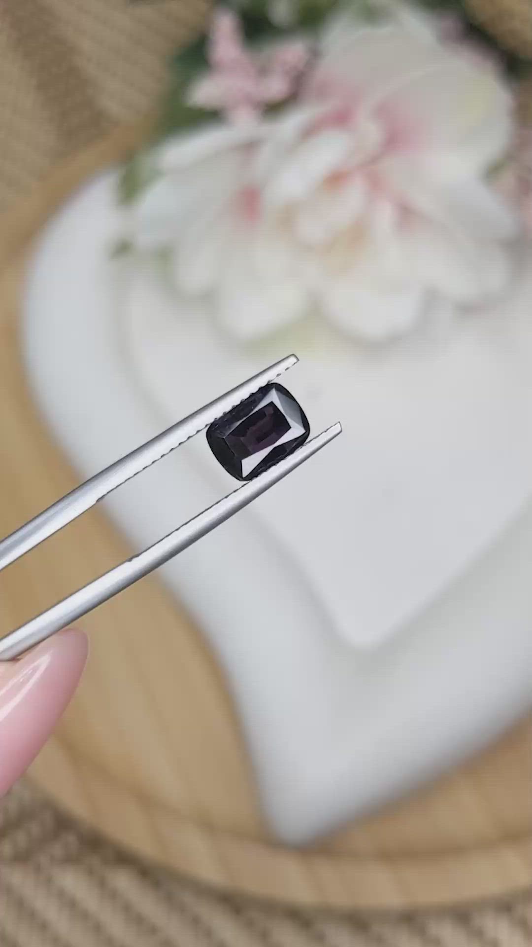 1.44 Ct. Purple Spinel from Ceylon (Sri Lanka) Size Video