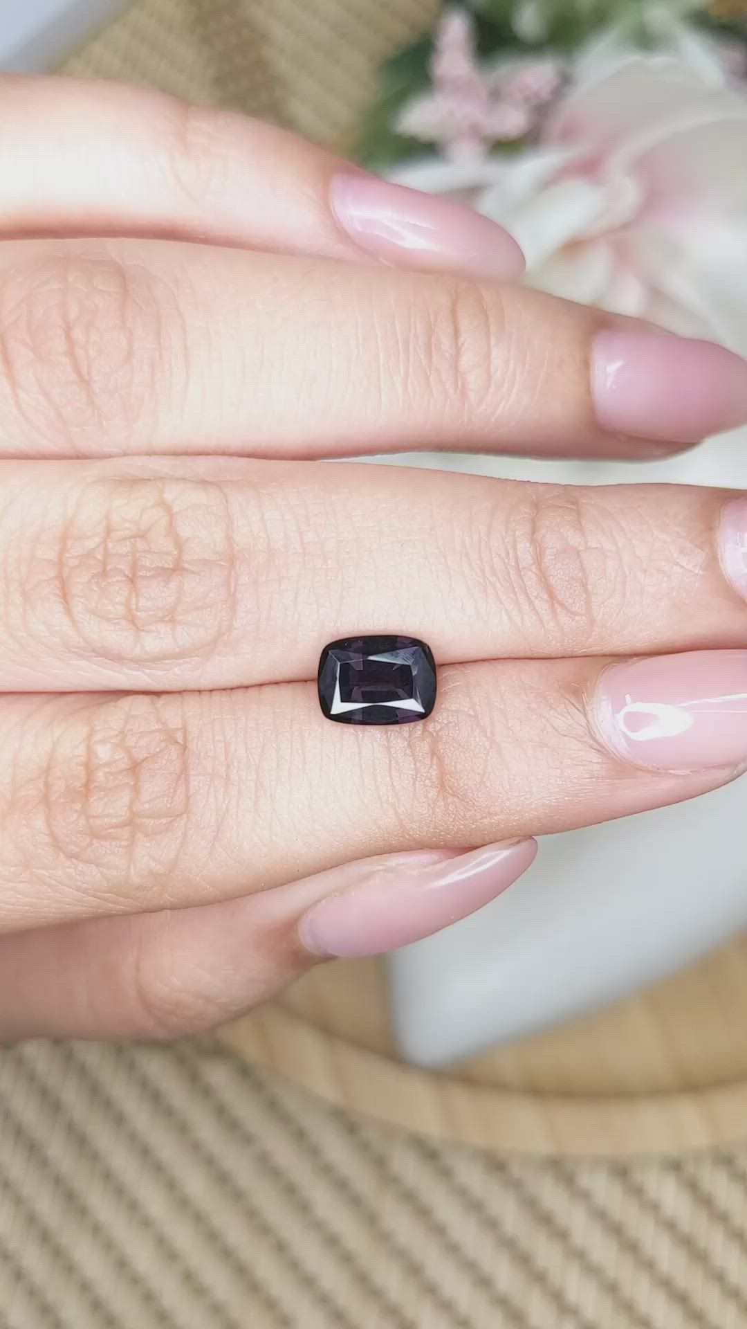 1.44 Ct. Purple Spinel from Ceylon (Sri Lanka) Size Video