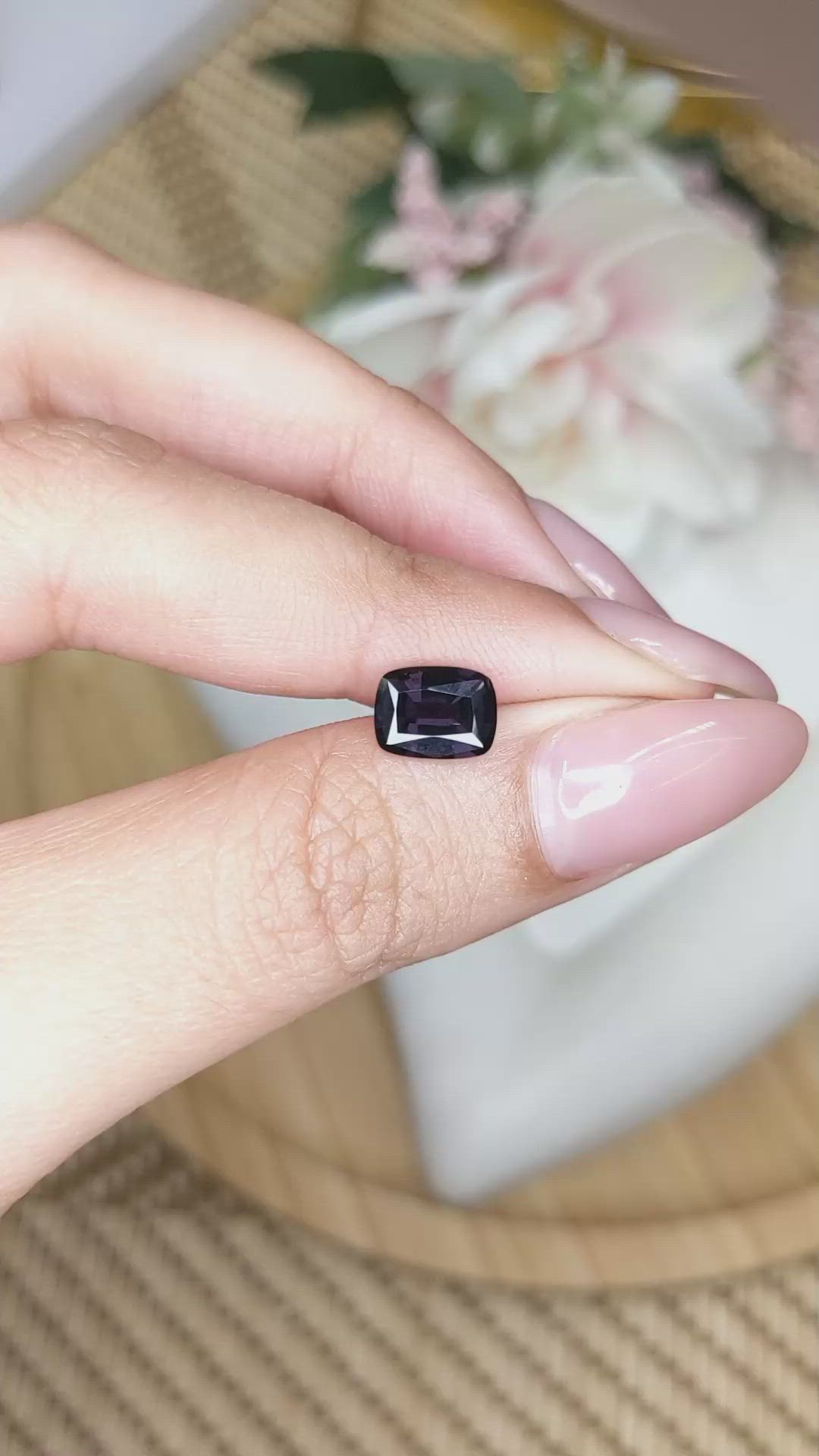 1.44 Ct. Purple Spinel from Ceylon (Sri Lanka) Size Video
