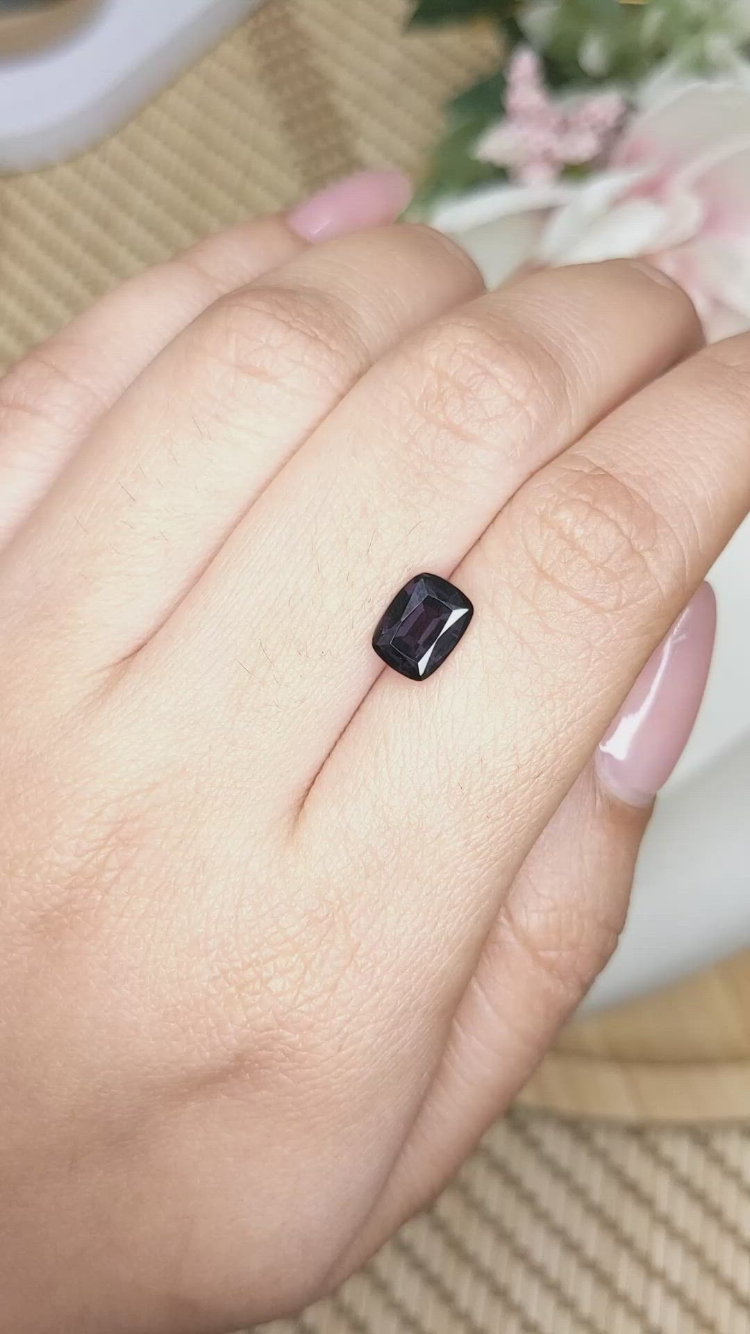 1.44 Ct. Purple Spinel from Ceylon (Sri Lanka) Size Video