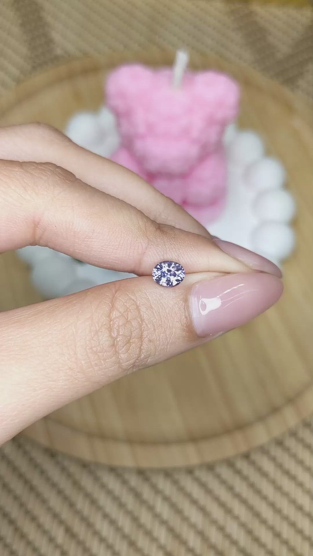 0.69 Ct. Purple Spinel from Ceylon (Sri Lanka) Size Video