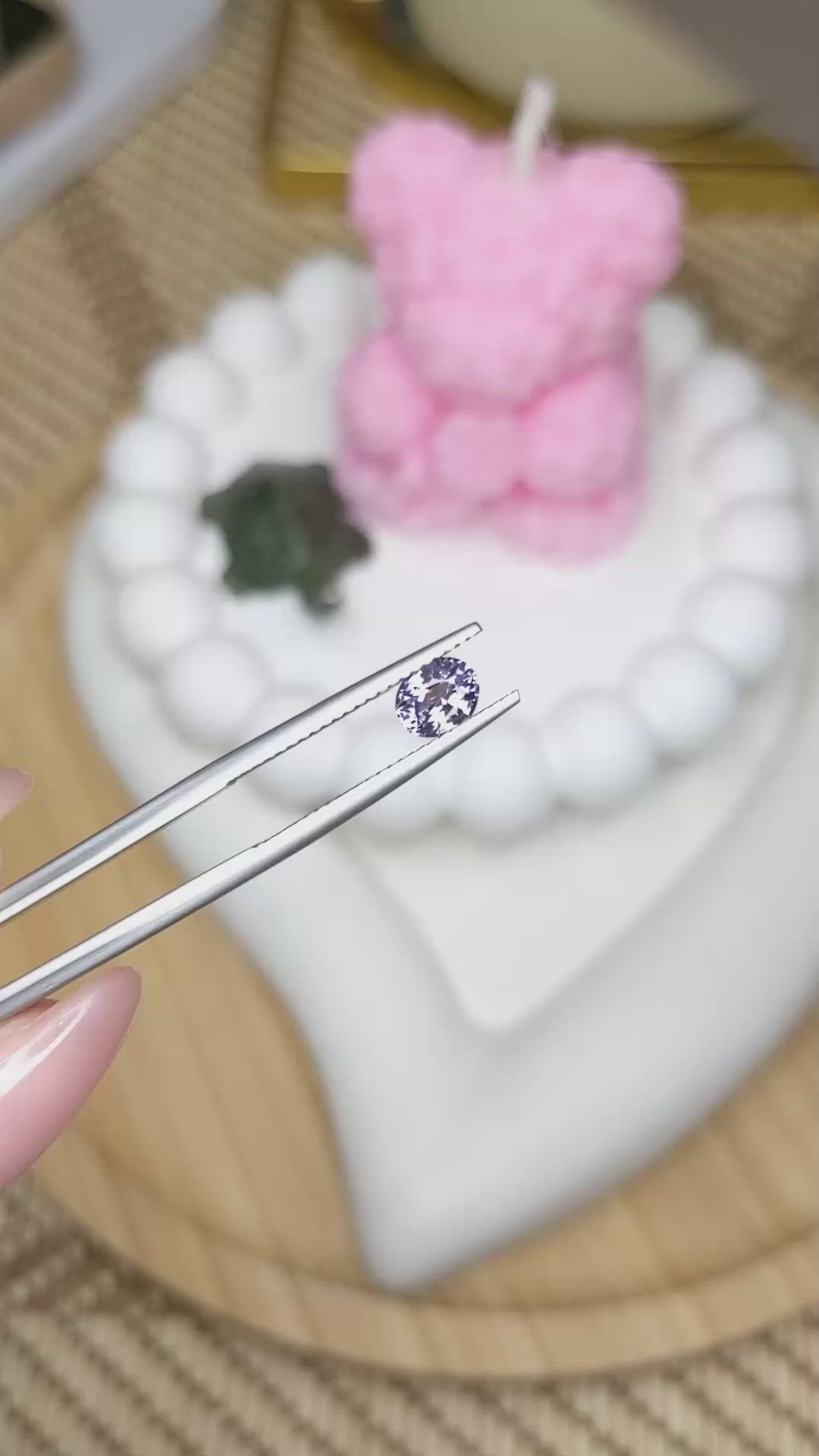 0.69 Ct. Purple Spinel from Ceylon (Sri Lanka) Size Video