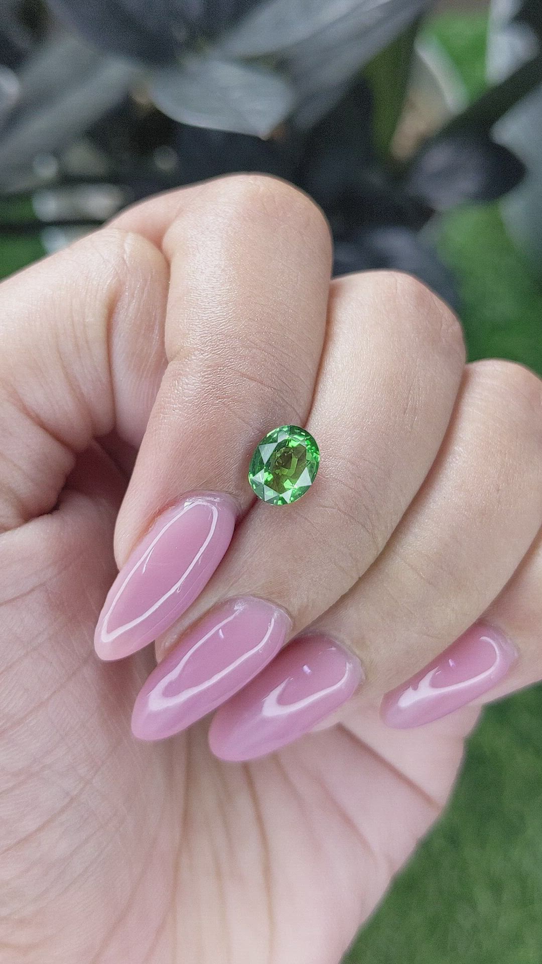 1.54 Ct. Tsavorite Garnet from Tanzania Size Video