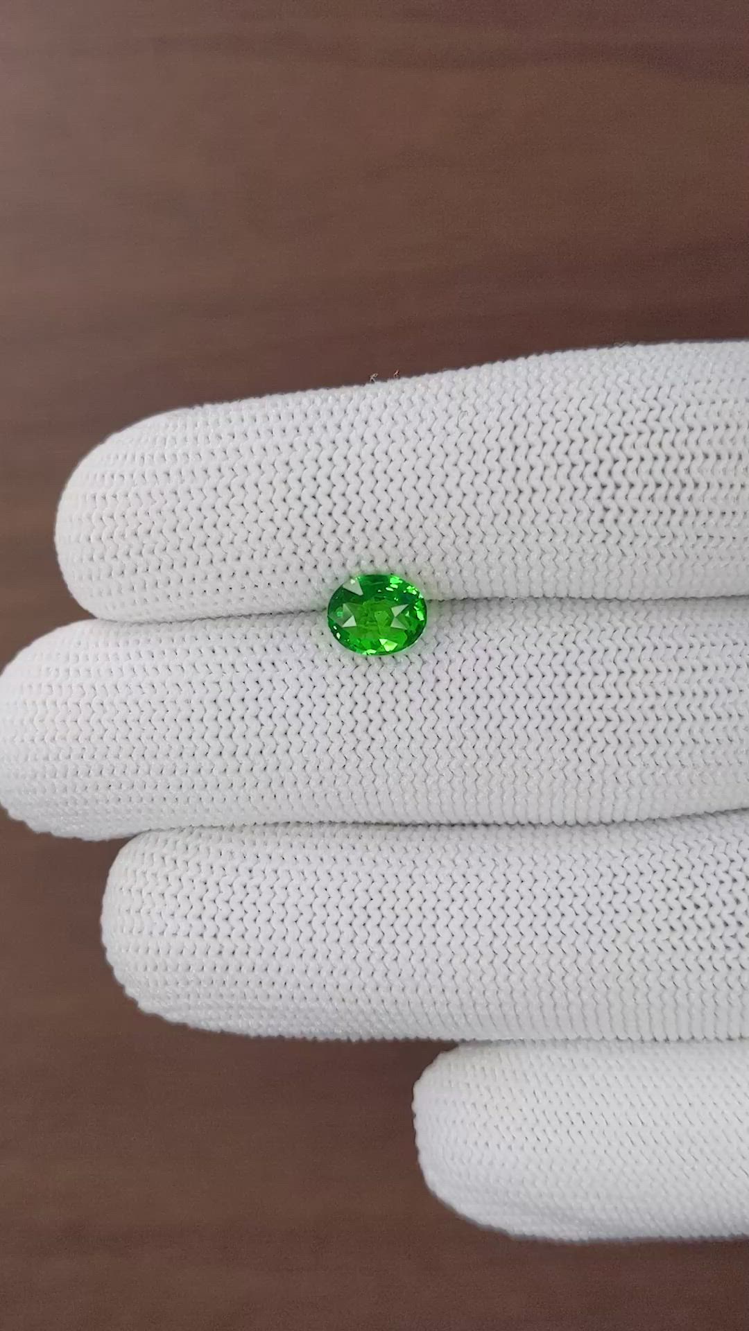 1.54 Ct. Tsavorite Garnet from Tanzania Size Video