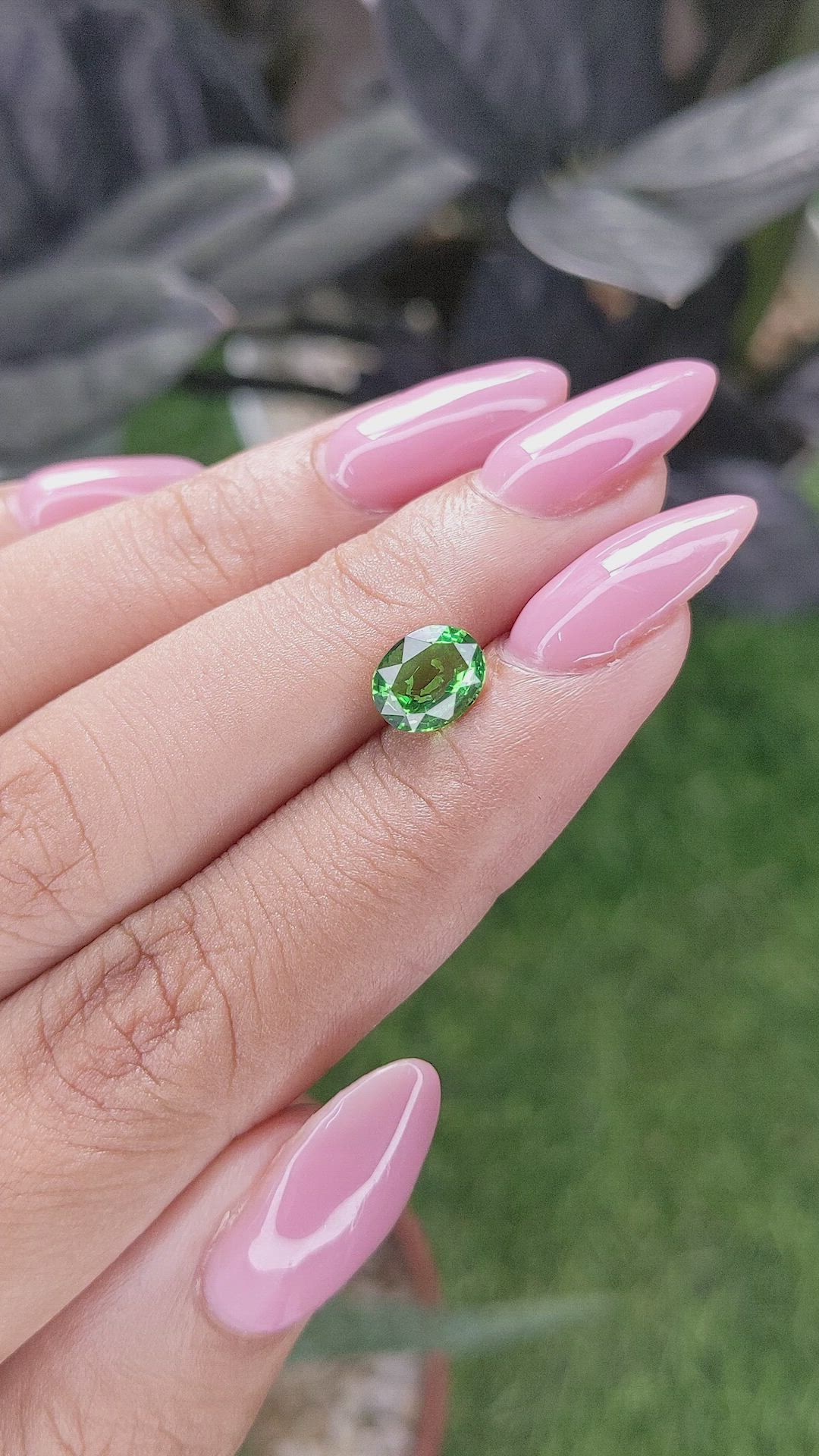 1.54 Ct. Tsavorite Garnet from Tanzania Size Video