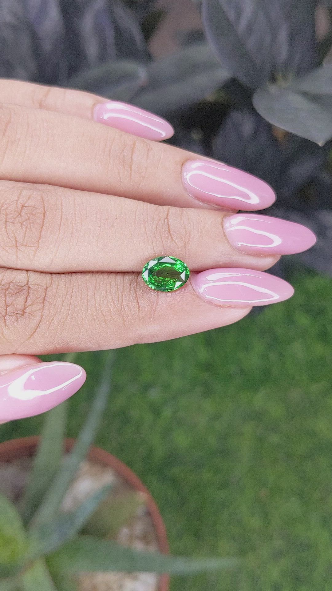 1.53 Ct. Tsavorite Garnet from Tanzania Size Video