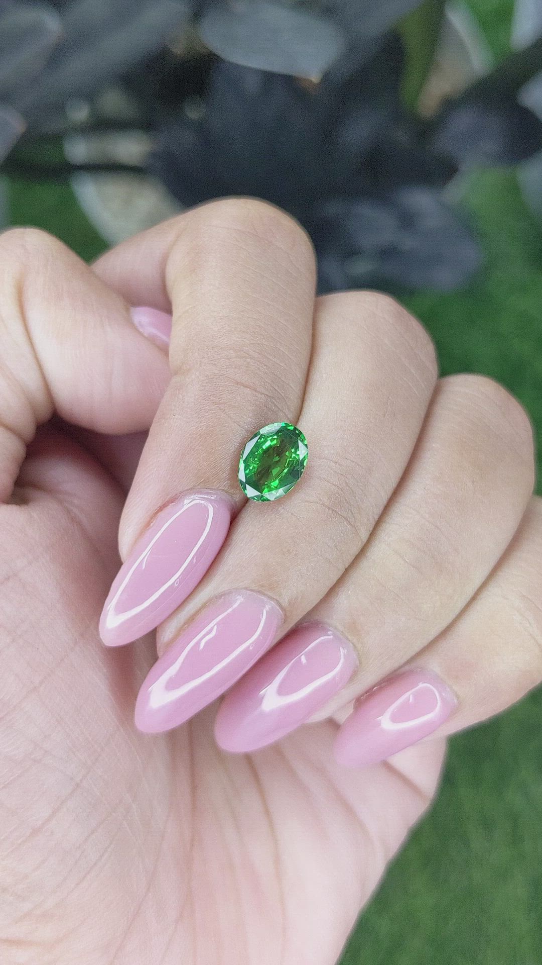 1.53 Ct. Tsavorite Garnet from Tanzania Size Video