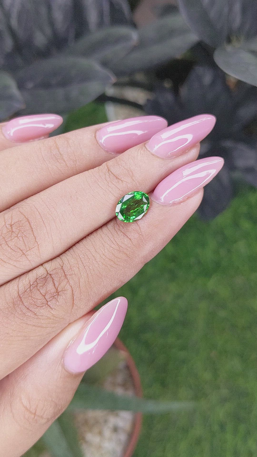 1.53 Ct. Tsavorite Garnet from Tanzania Size Video