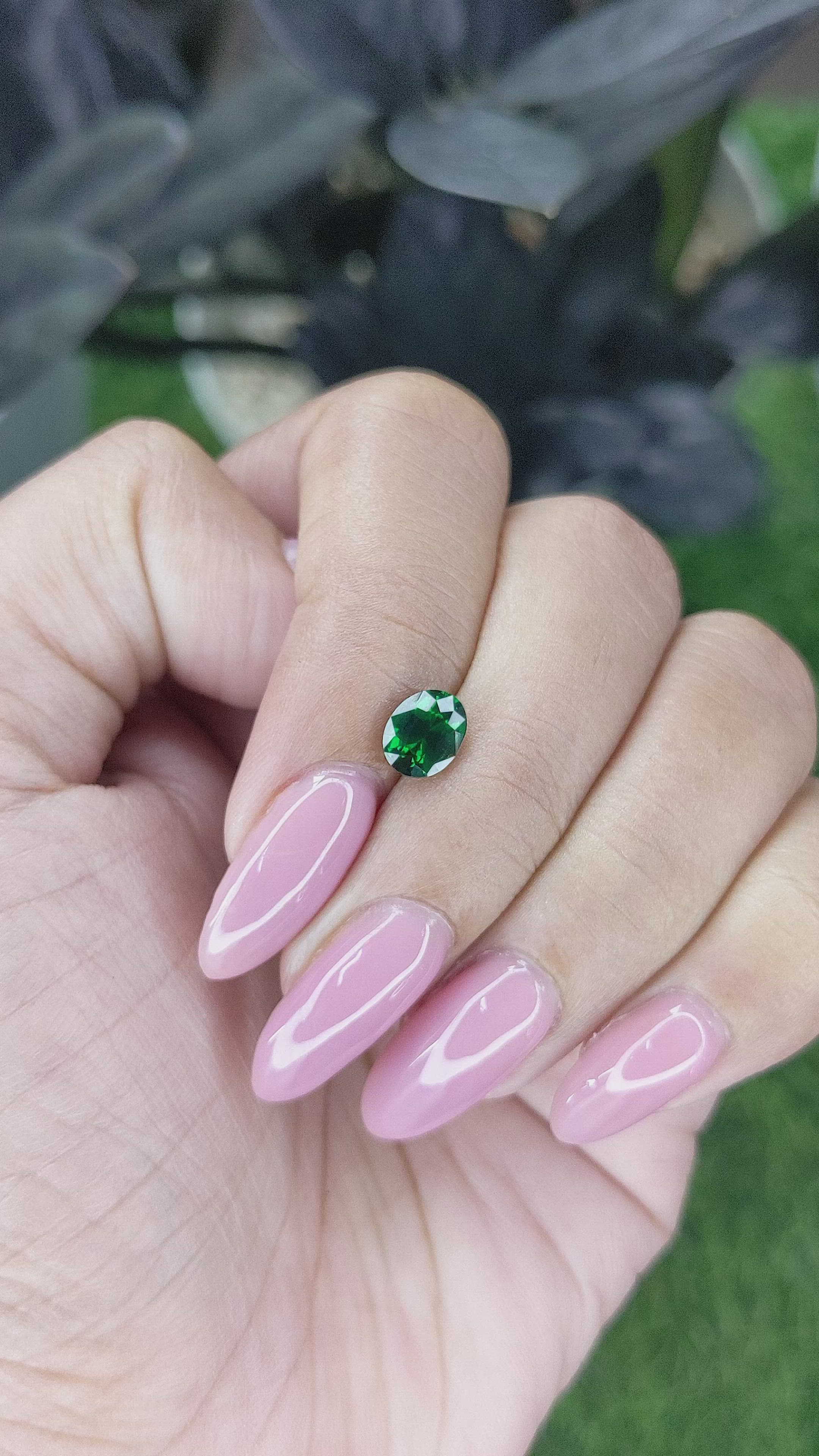1.10 Ct. Tsavorite Garnet from Tanzania Size Video