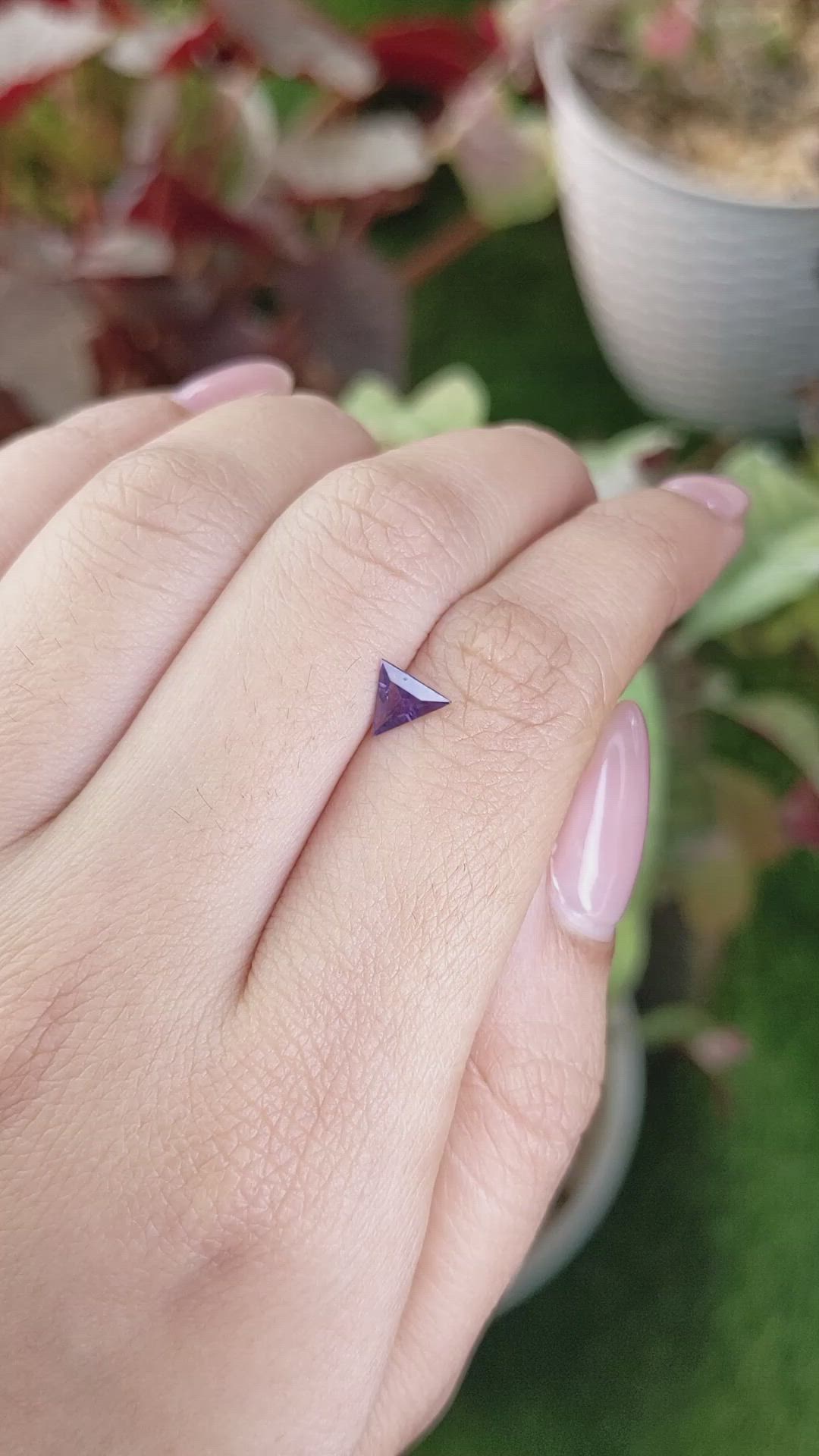 0.37 Ct. Pinkish Purple Spinel from Ceylon (Sri Lanka) Size Video