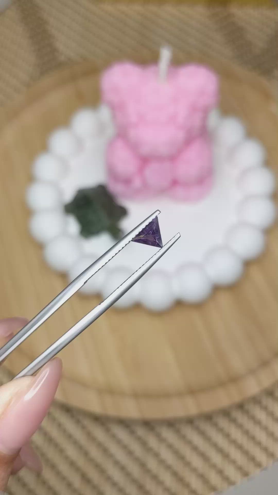0.37 Ct. Pinkish Purple Spinel from Ceylon (Sri Lanka) Size Video