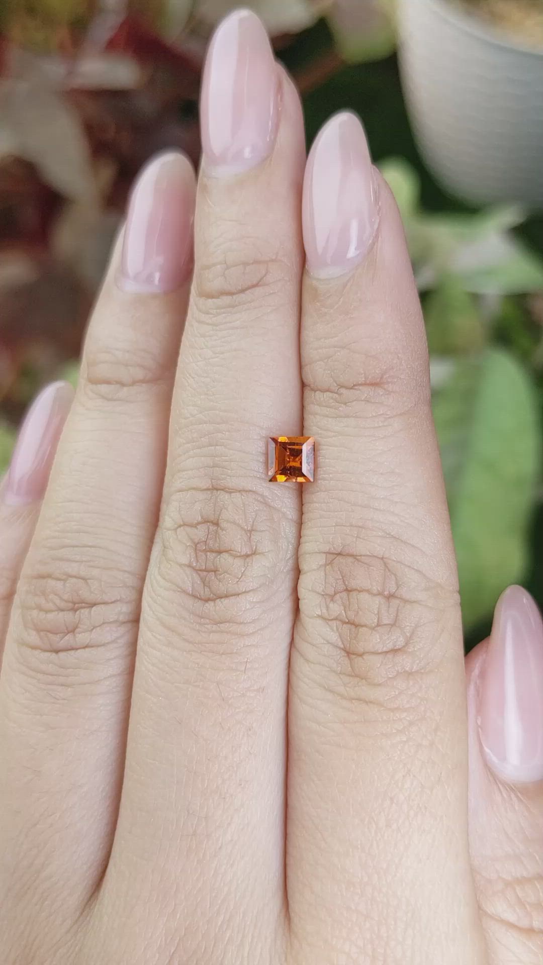 0.55 Ct. Orange Tourmaline from Ceylon (Sri Lanka) Size Video