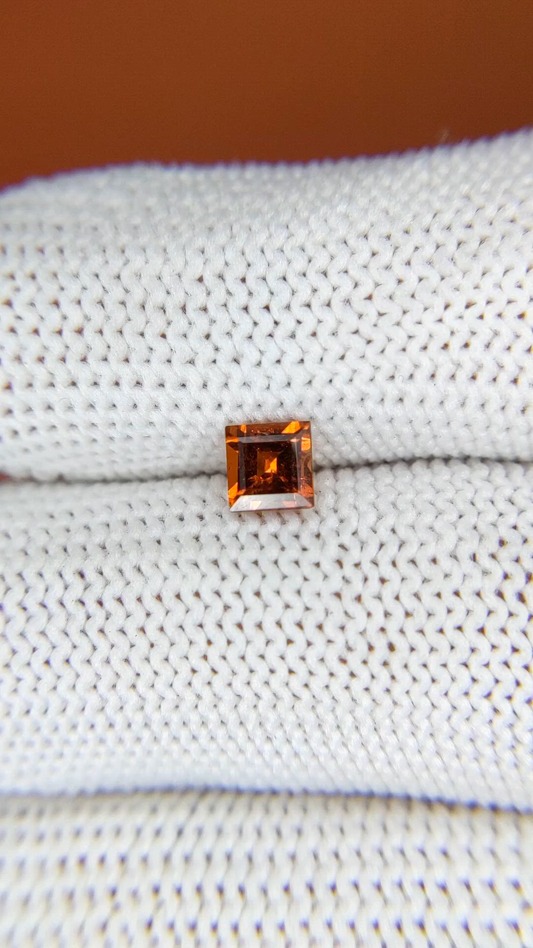 0.55 Ct. Orange Tourmaline from Ceylon (Sri Lanka) Size Video