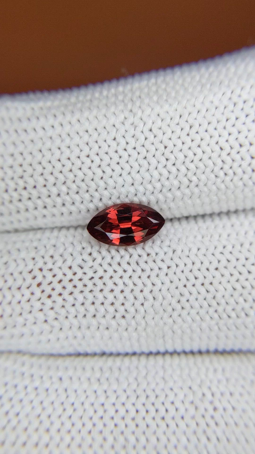 1.10 Ct. Red Garnet from Ceylon (Sri Lanka) Size Video