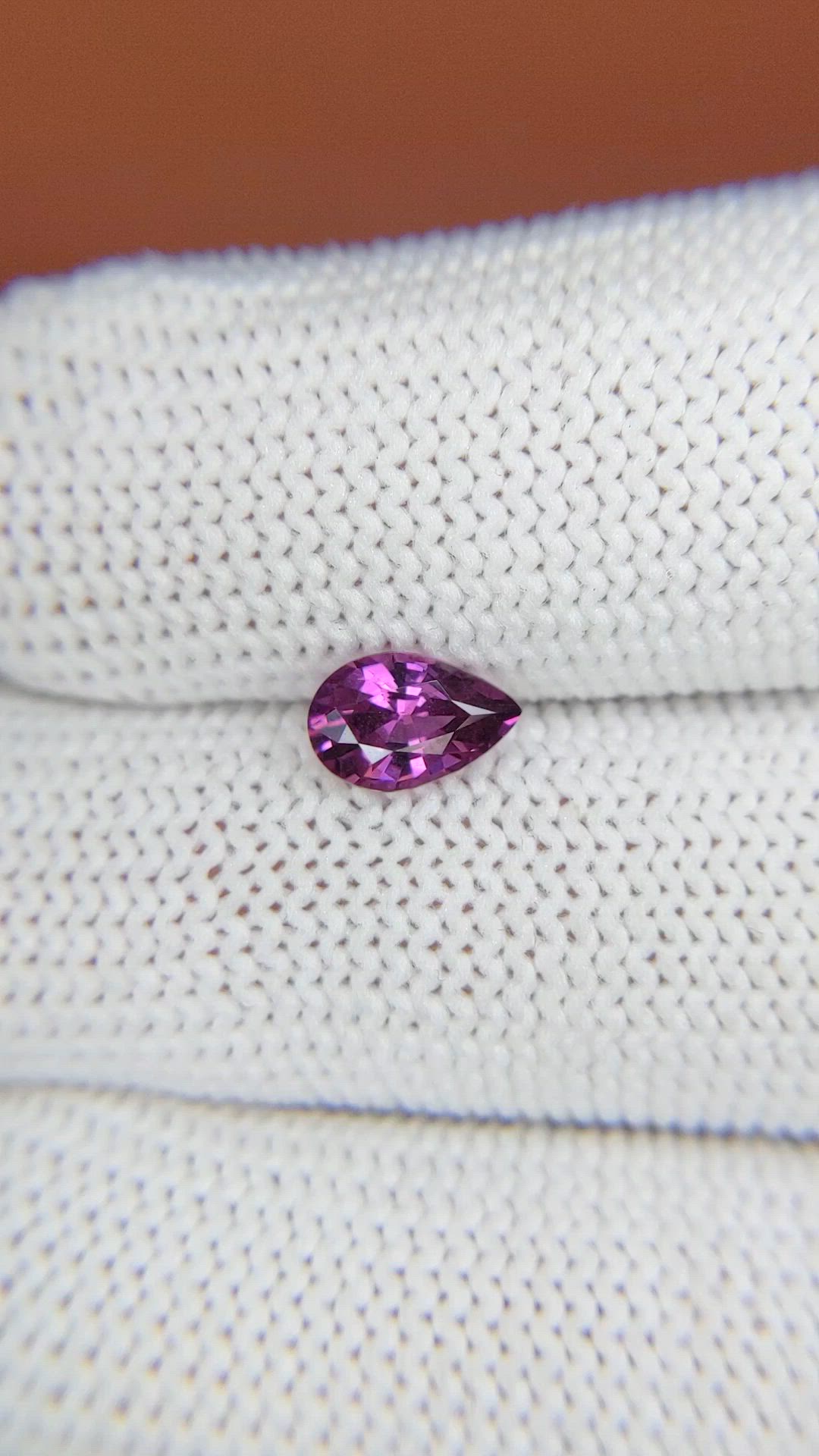 0.85 Ct. Pinkish Purple Rhodolite Garnet from Ceylon (Sri Lanka) Size Video