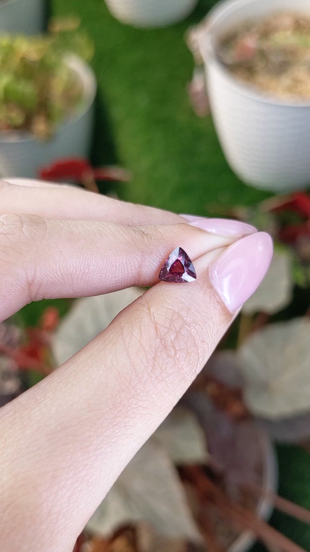 1.18 Ct. Purplish Pink Rhodolite Garnet from Ceylon (Sri Lanka) Size Video