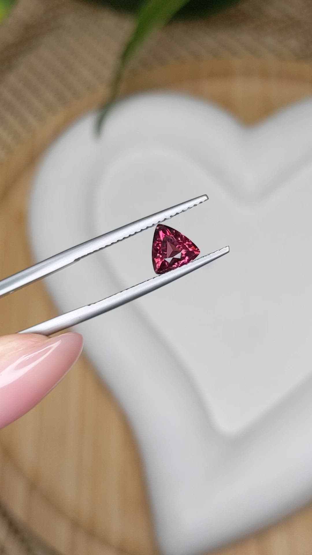 1.18 Ct. Purplish Pink Rhodolite Garnet from Ceylon (Sri Lanka) Size Video