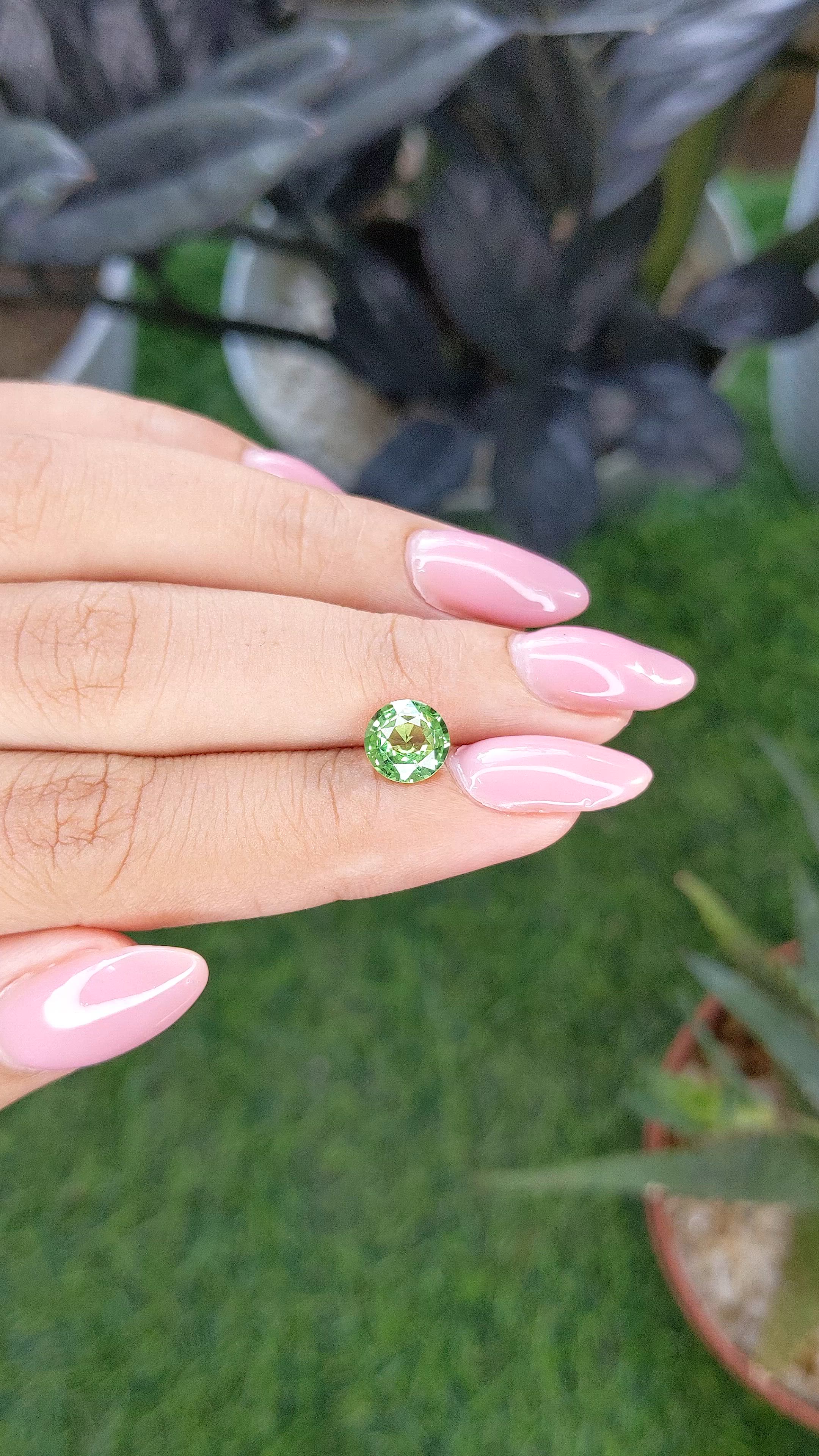 1.61 Ct. Tsavorite Garnet from Tanzania Size Video