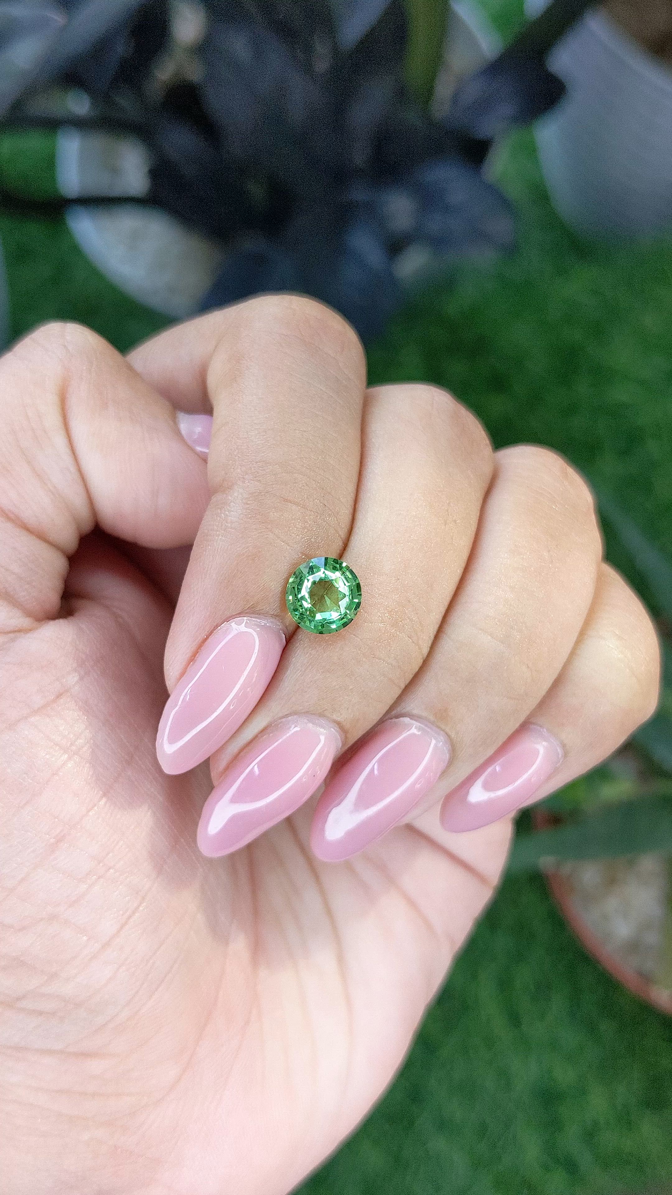 1.61 Ct. Tsavorite Garnet from Tanzania Size Video