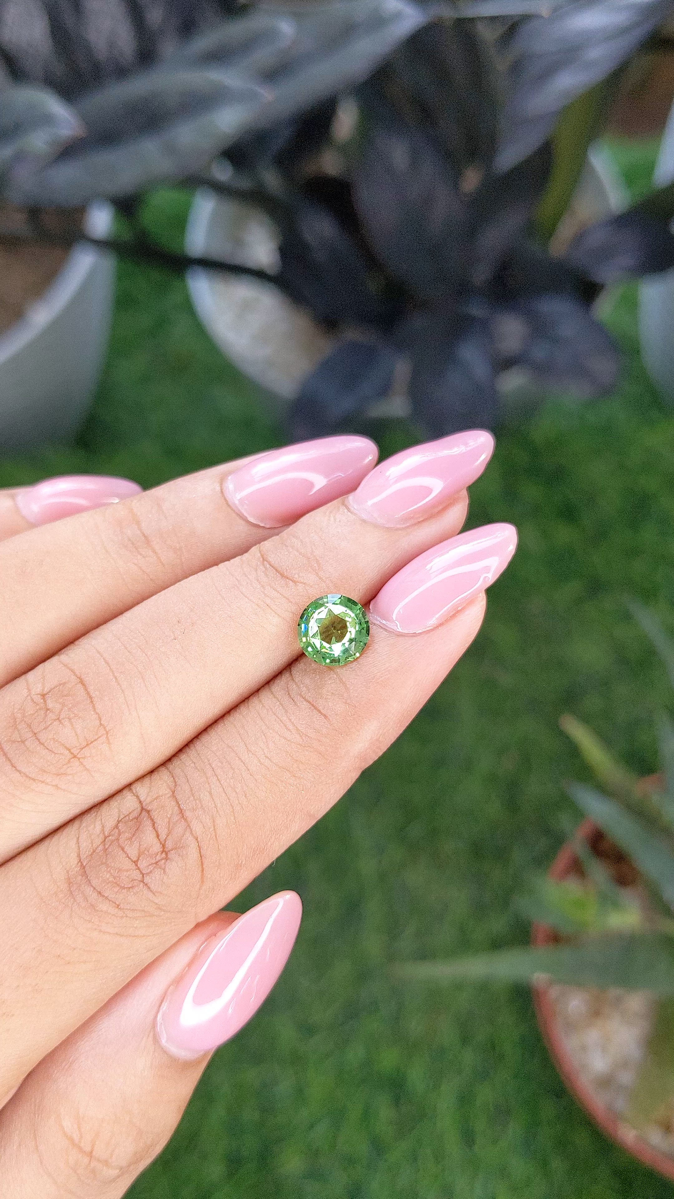 1.61 Ct. Tsavorite Garnet from Tanzania Size Video
