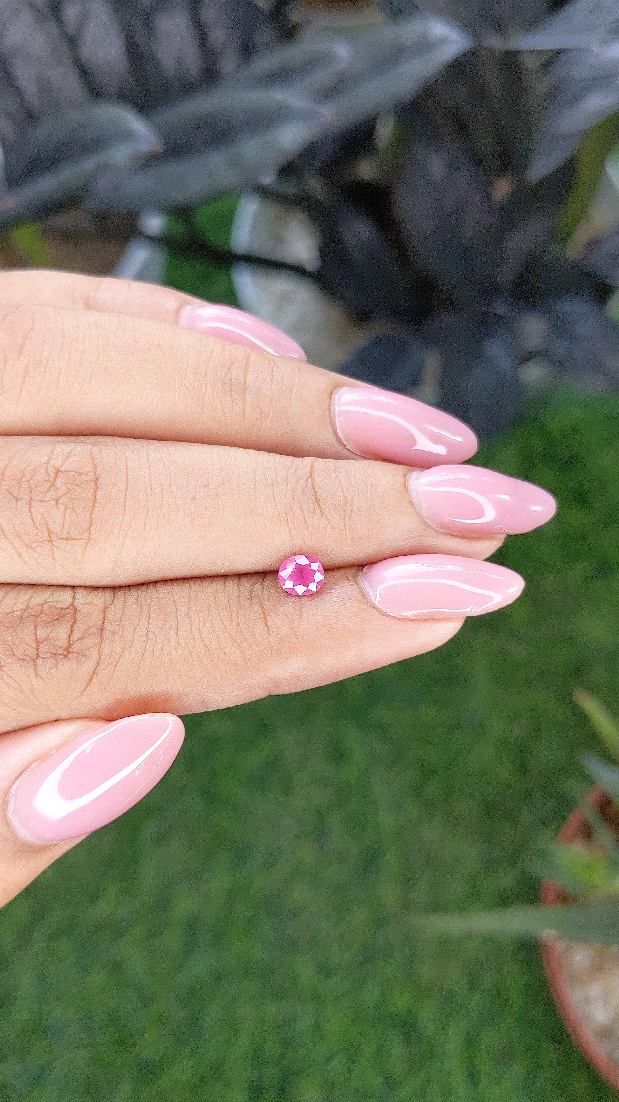 0.42 Ct. Pink Spinel from Tanzania Size Video