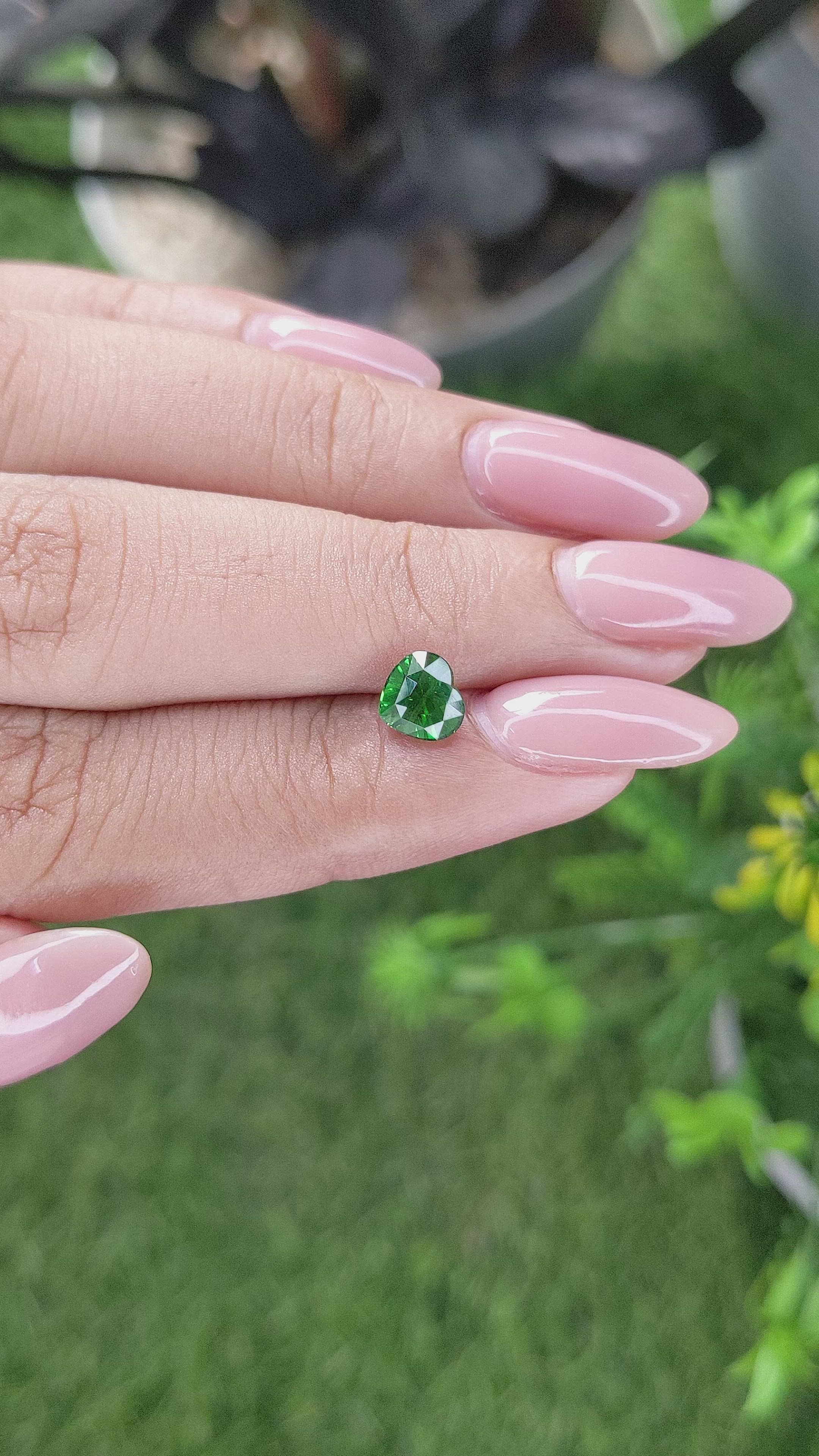 1.15 Ct. Tsavorite Garnet from Tanzania Size Video