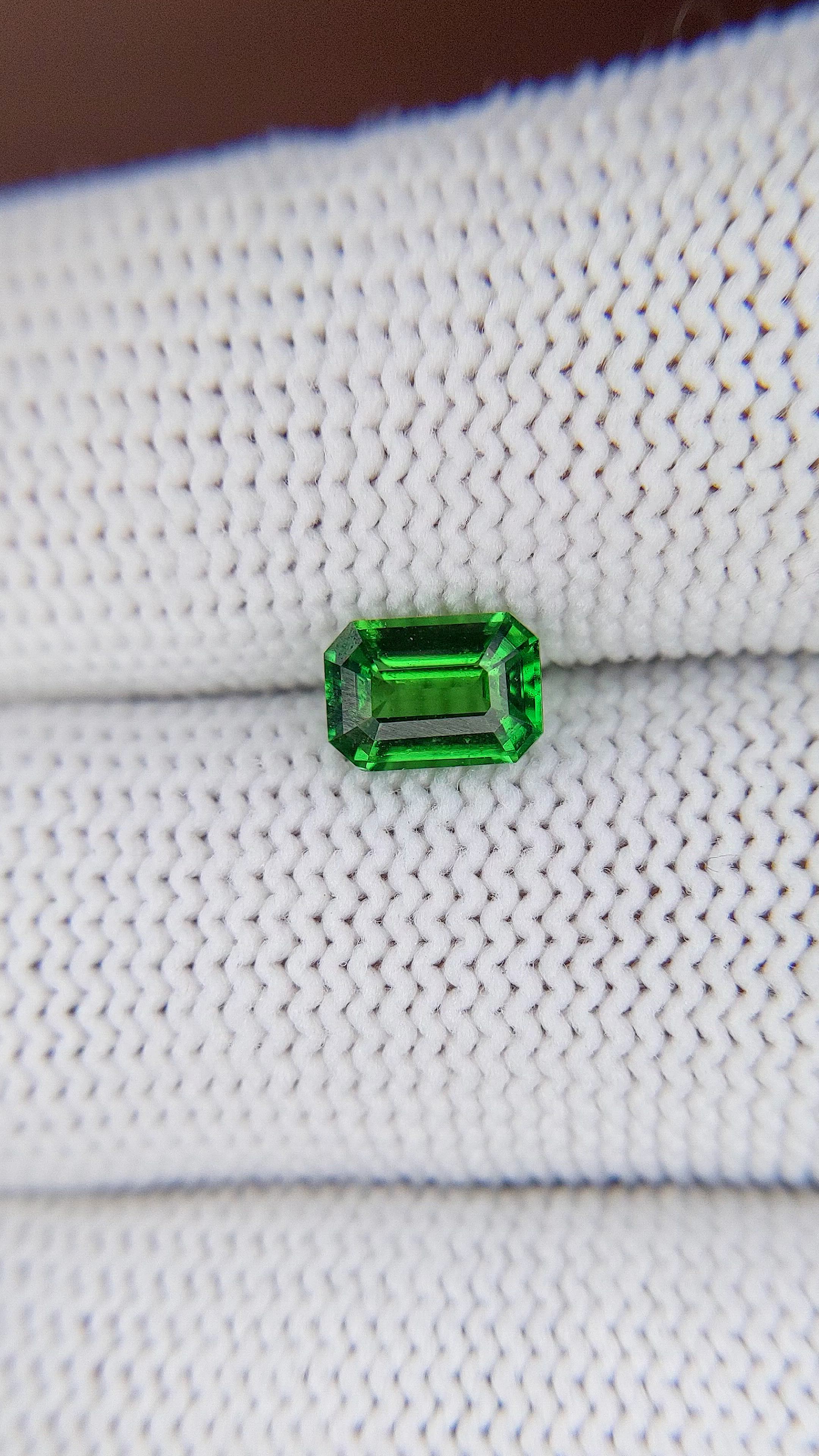 1.06 Ct. Tsavorite Garnet from Tanzania Size Video