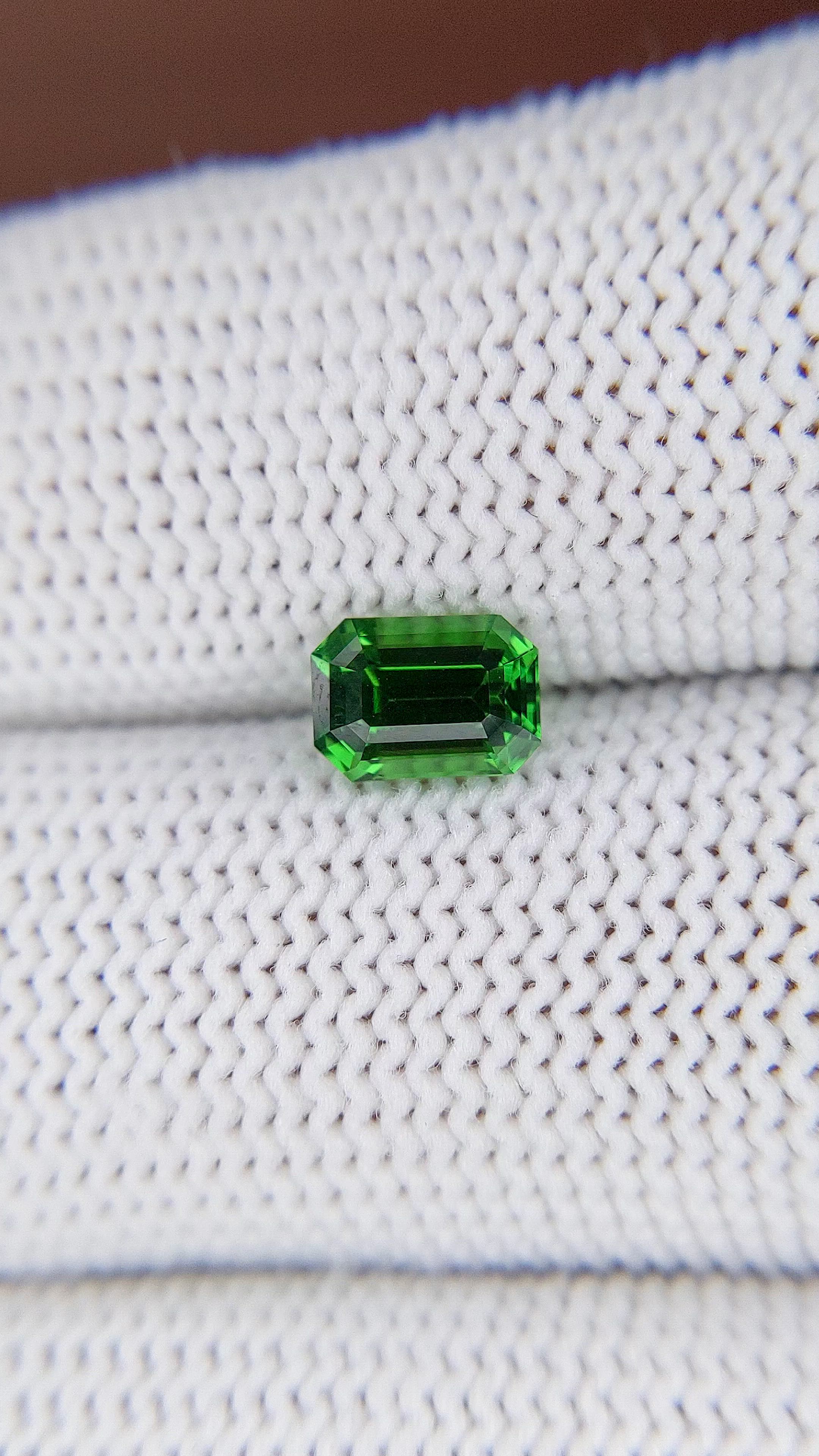 1.13 Ct. Tsavorite Garnet from Tanzania Size Video