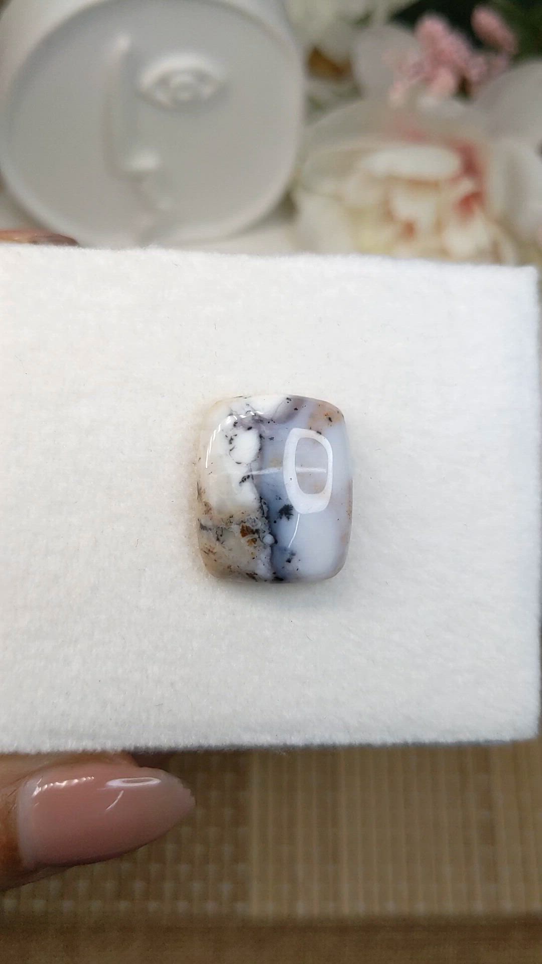 16.35 Ct. Multi Color Cabochon Agate from Madagascar Size Video