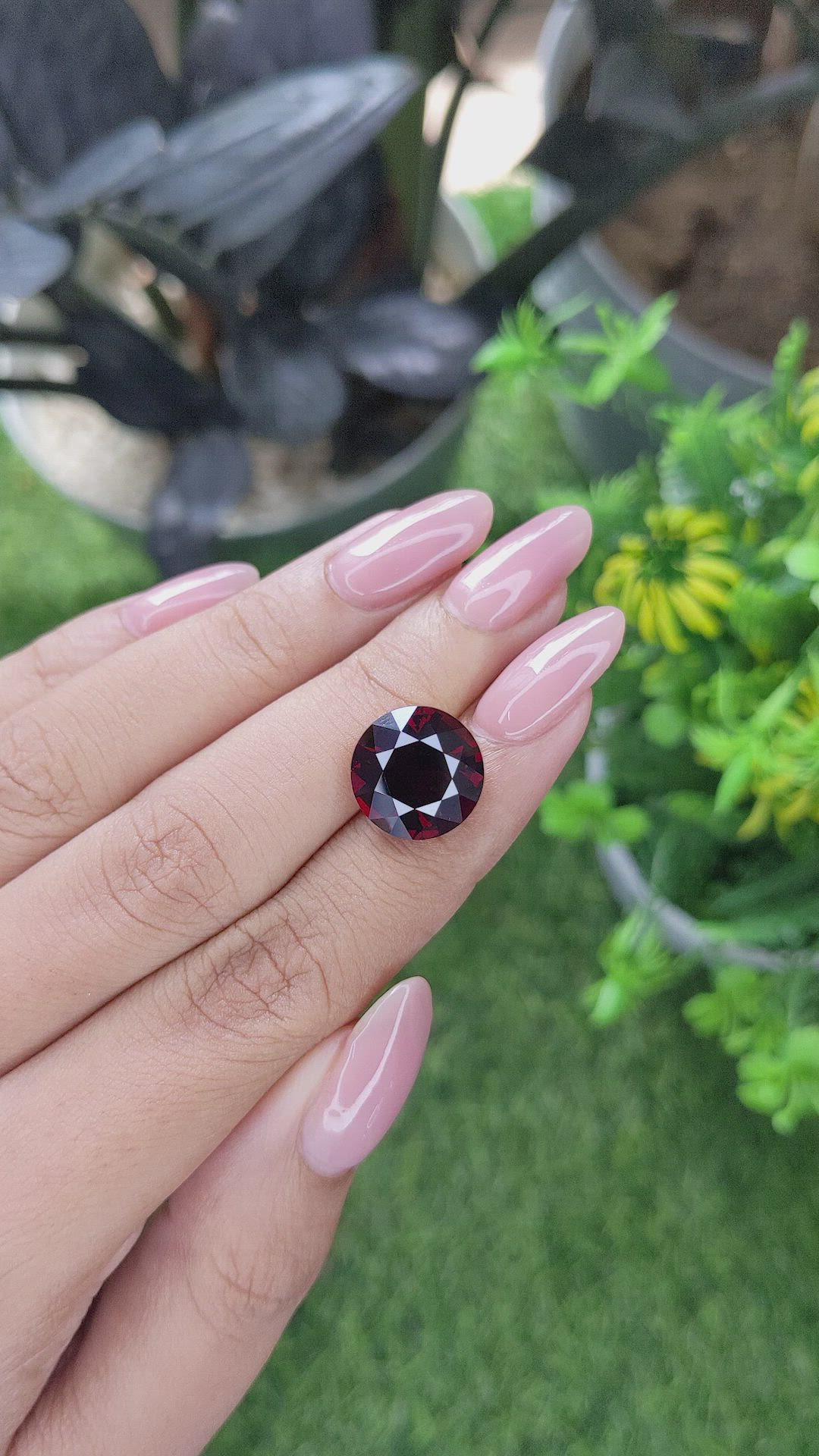 10.56 Ct. Red Garnet from Madagascar Size Video