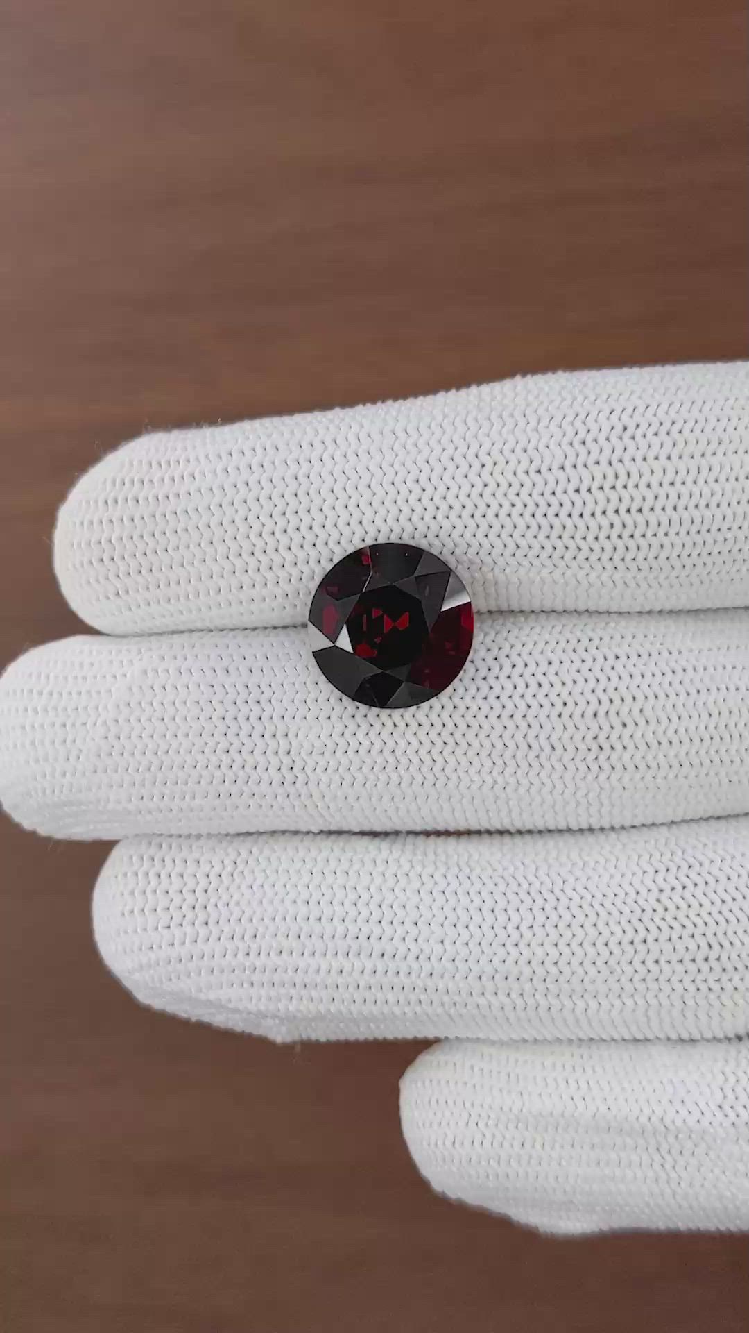 10.56 Ct. Red Garnet from Madagascar Size Video