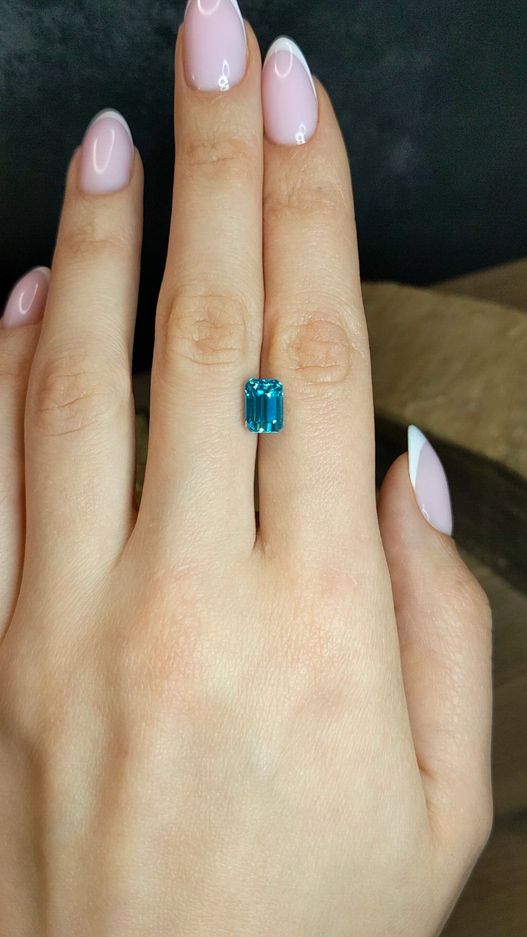 4.28 Ct. Greenish Blue Zircon from Ceylon (Sri Lanka) Size Video
