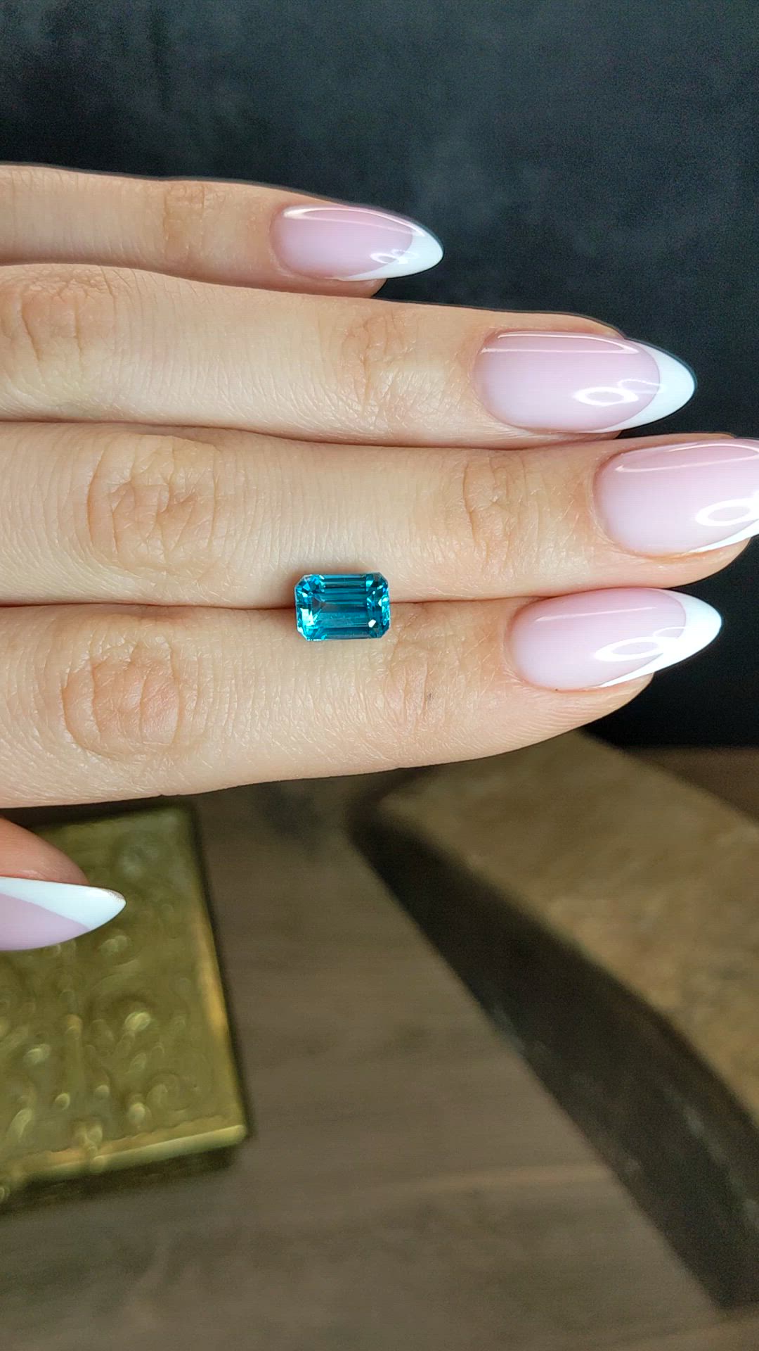 4.28 Ct. Greenish Blue Zircon from Ceylon (Sri Lanka) Size Video