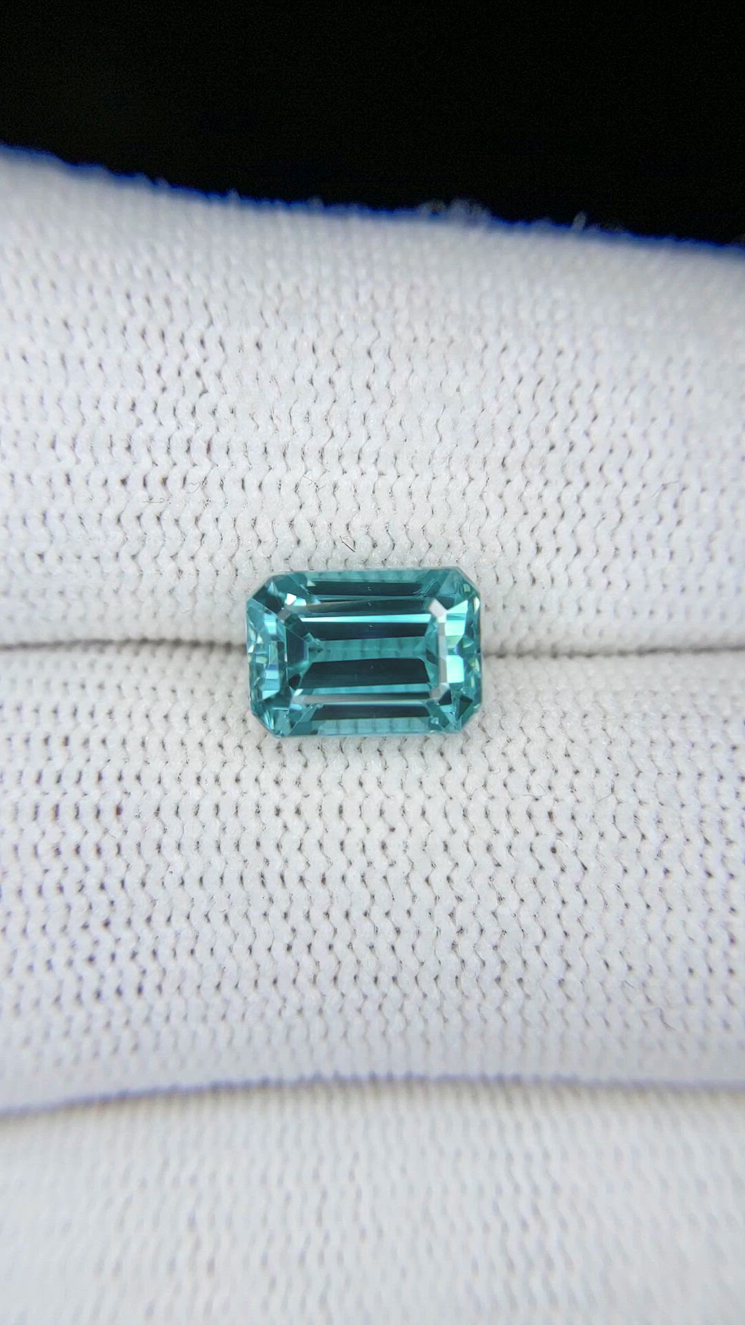 4.28 Ct. Greenish Blue Zircon from Ceylon (Sri Lanka) Size Video