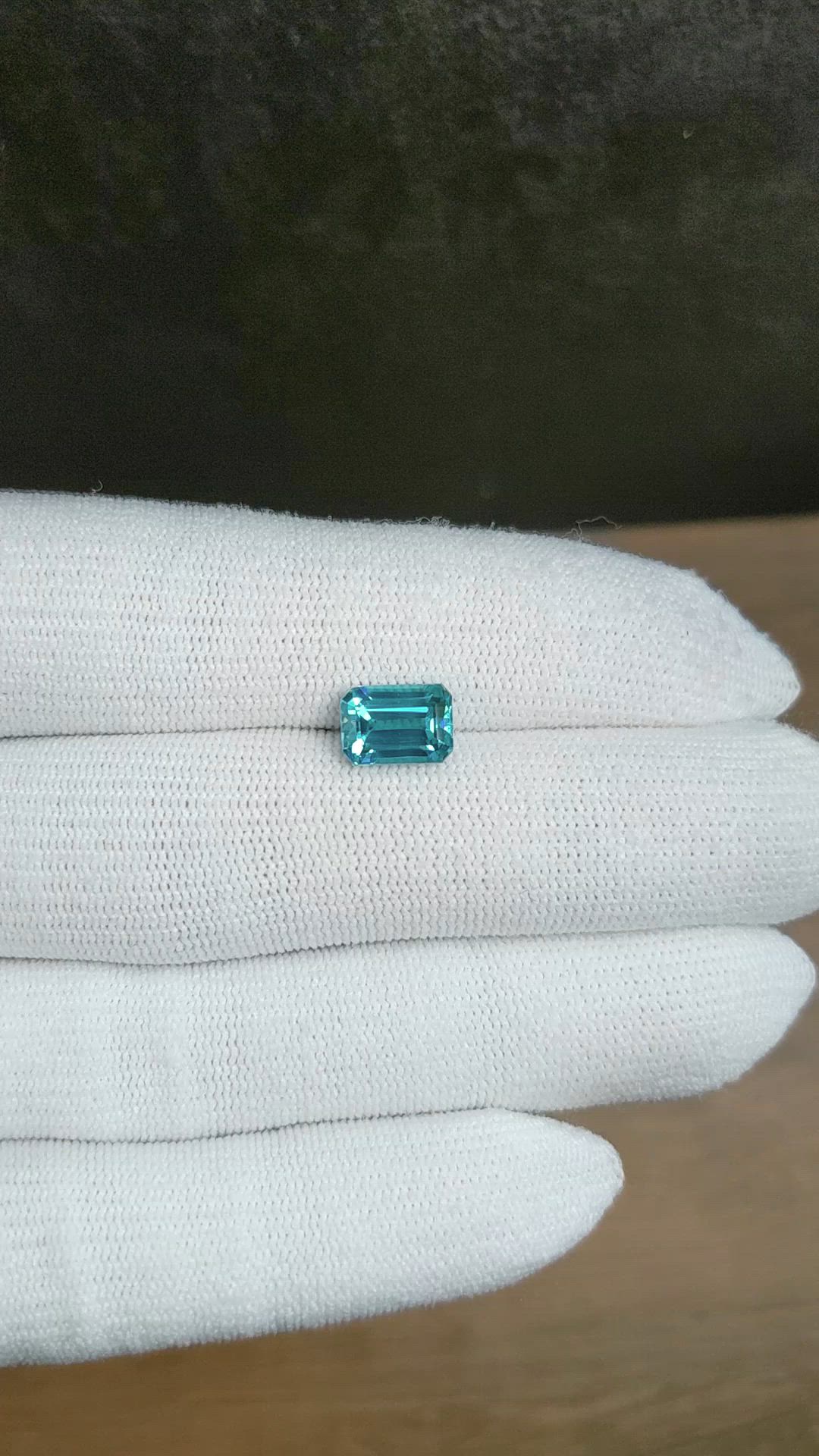 4.28 Ct. Greenish Blue Zircon from Ceylon (Sri Lanka) Size Video