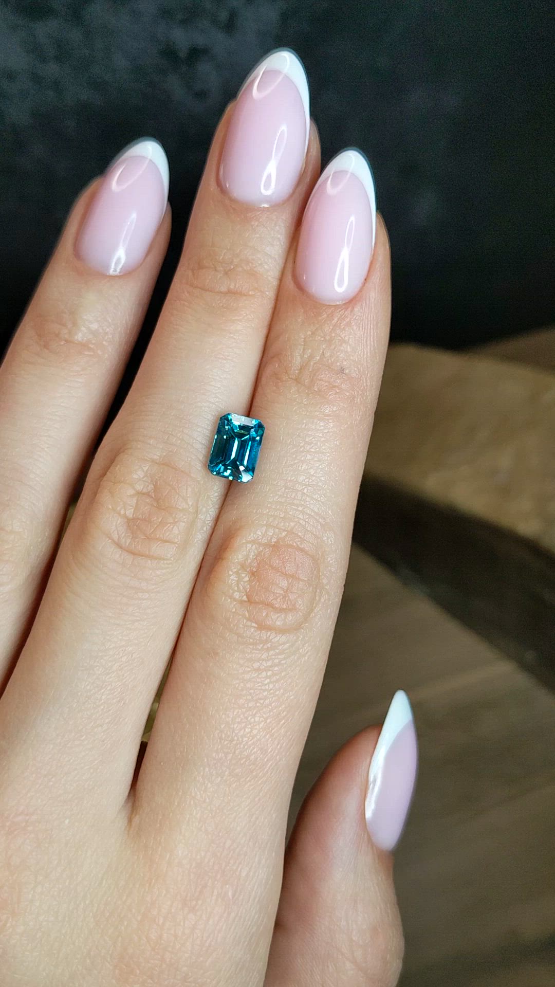 3.71 Ct. Greenish Blue Zircon from Ceylon (Sri Lanka) Size Video