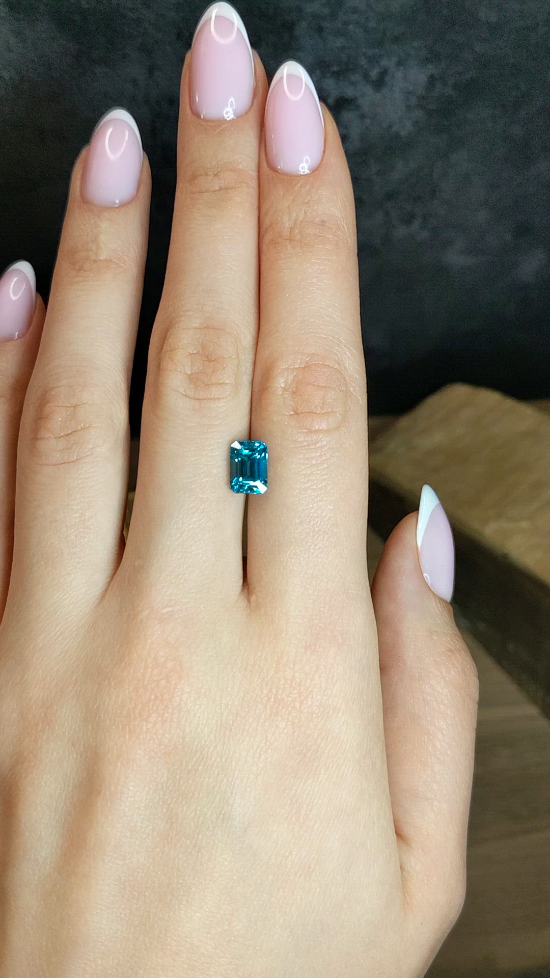 3.71 Ct. Greenish Blue Zircon from Ceylon (Sri Lanka) Size Video
