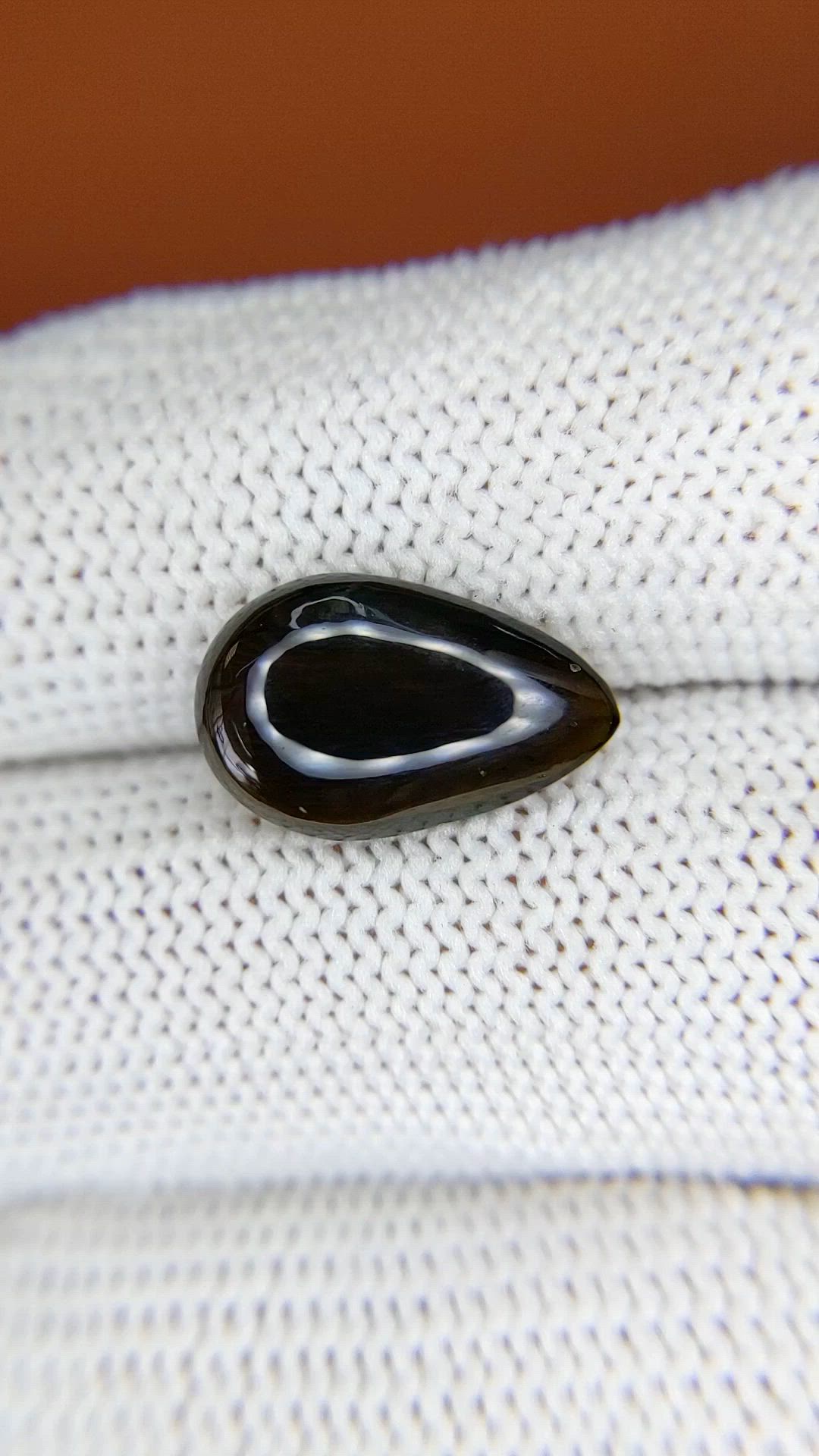 4.09 Ct. Greenish Brown Cabochon Tourmaline from Ceylon (Sri Lanka) Size Video