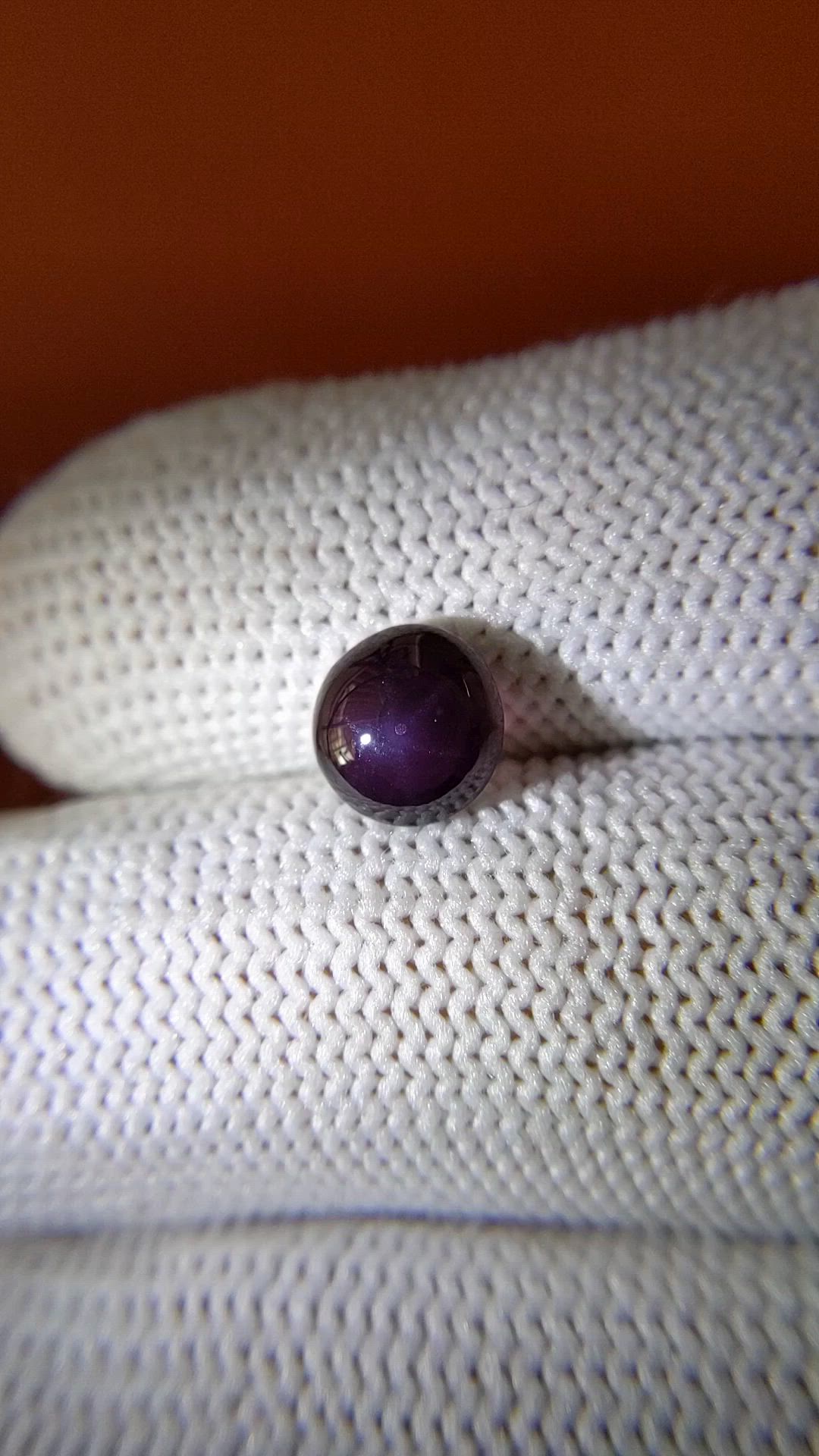 2.23 Ct. Purple Cabochon Star Spinel from Ceylon (Sri Lanka) Size Video