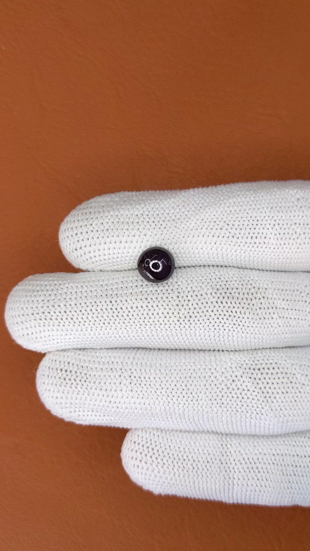 2.23 Ct. Purple Cabochon Star Spinel from Ceylon (Sri Lanka) Size Video
