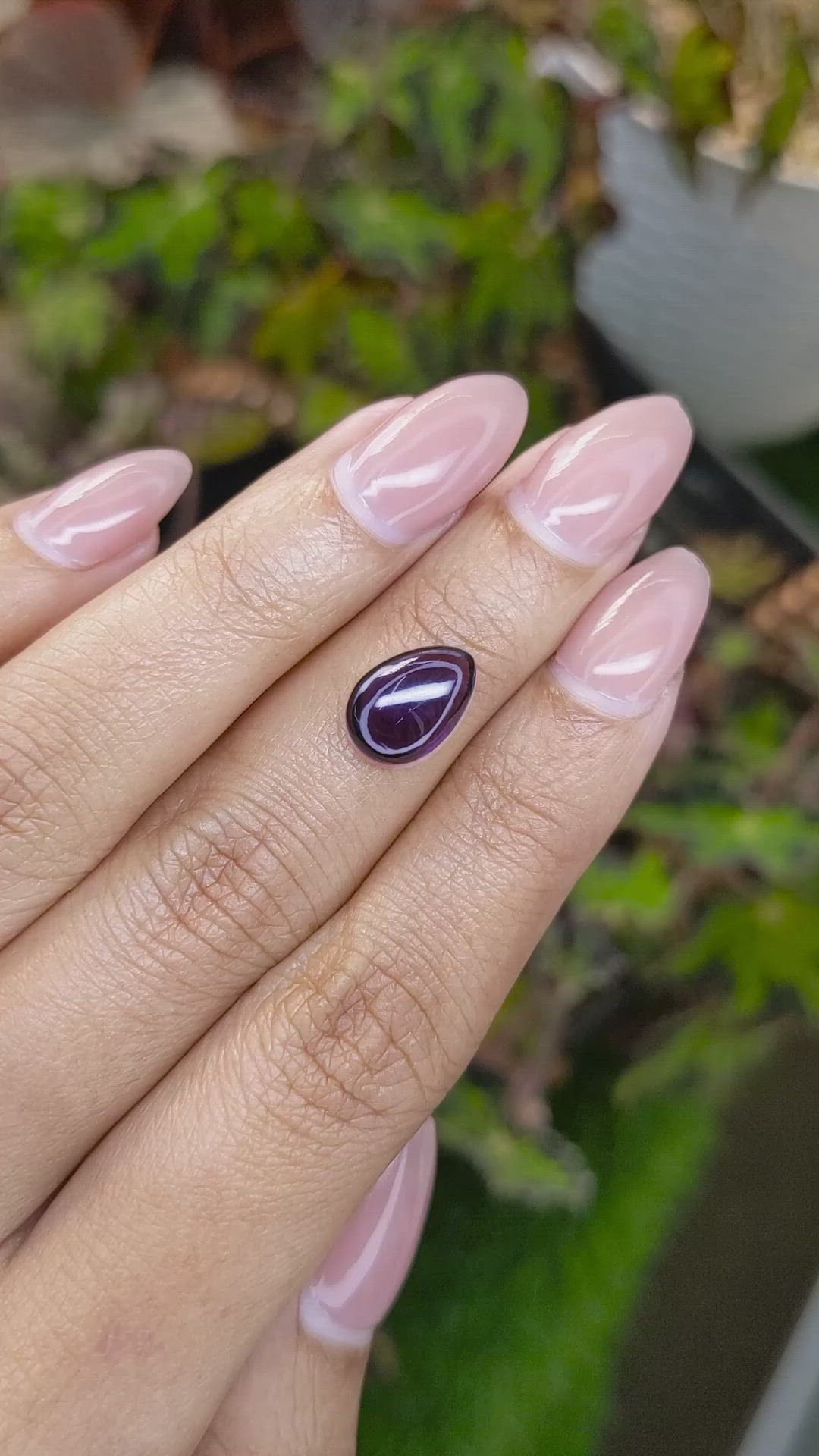 2.97 Ct. Purple Cabochon Spinel from Ceylon (Sri Lanka) Size Video