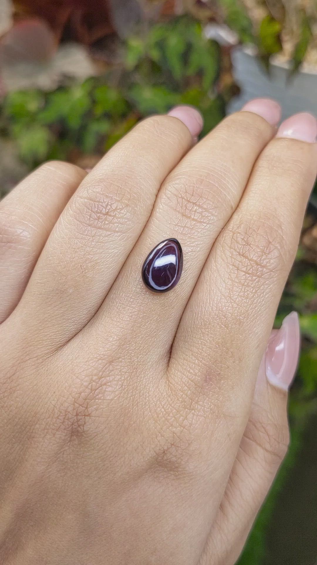 2.97 Ct. Purple Cabochon Spinel from Ceylon (Sri Lanka) Size Video